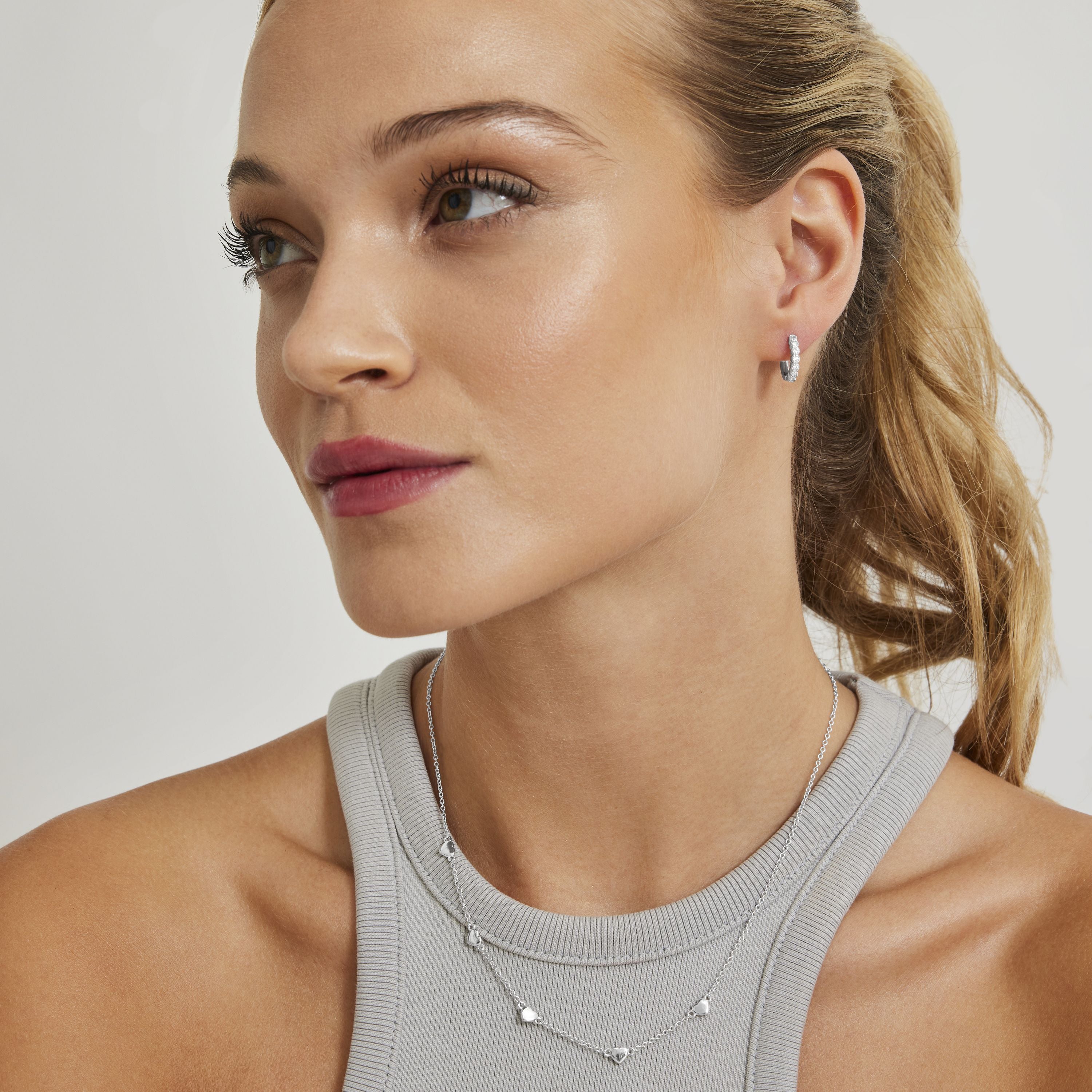 Rhodium finished collar - Moham
