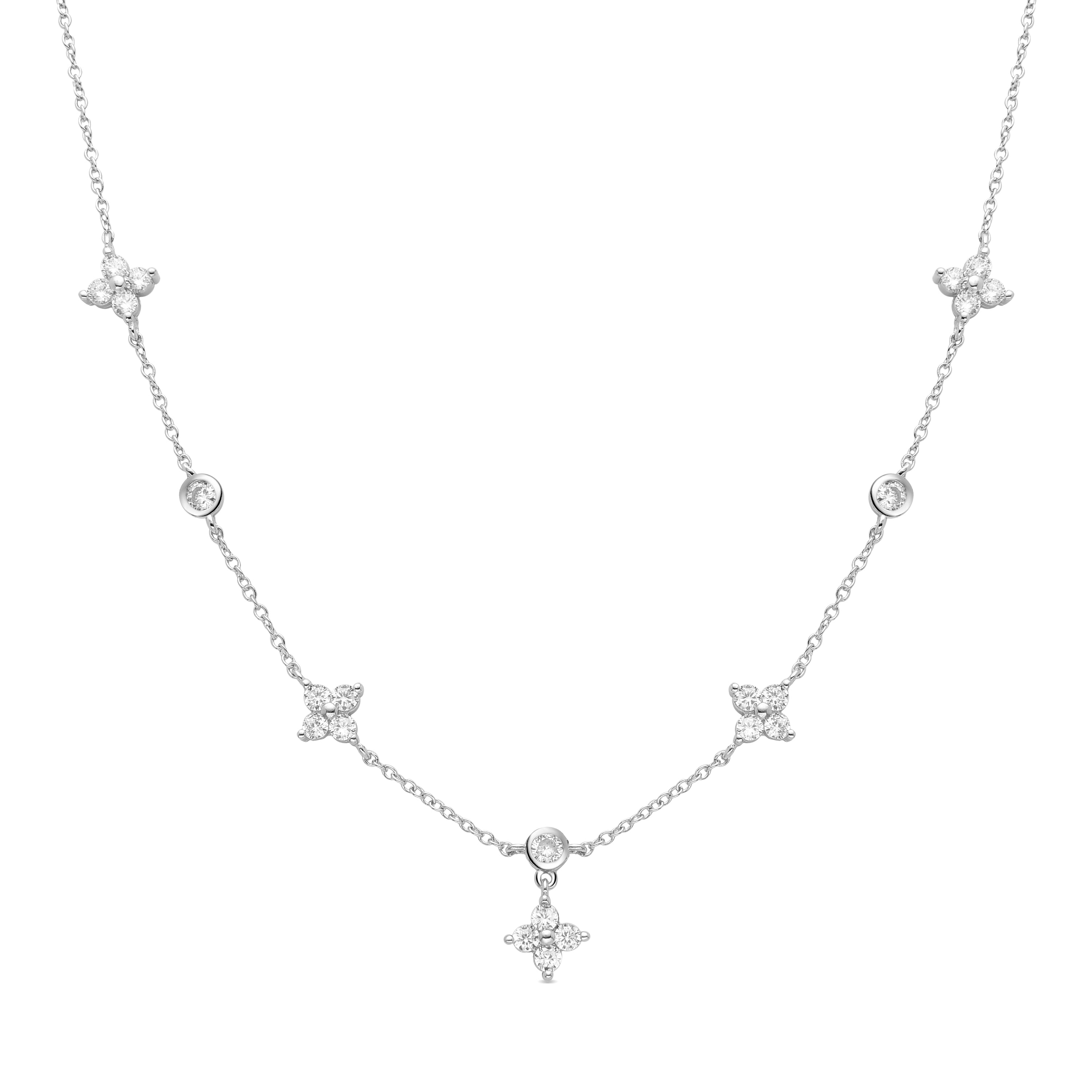 Colar acabado em ródio - Nainne