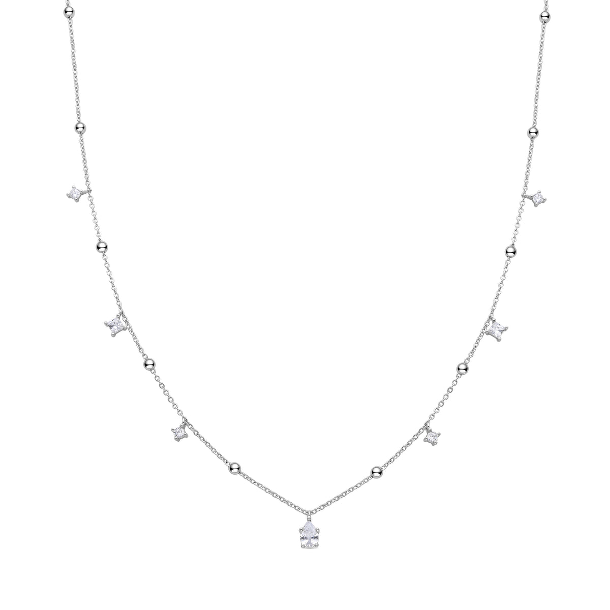 Rhodium Finished Collar - Araum