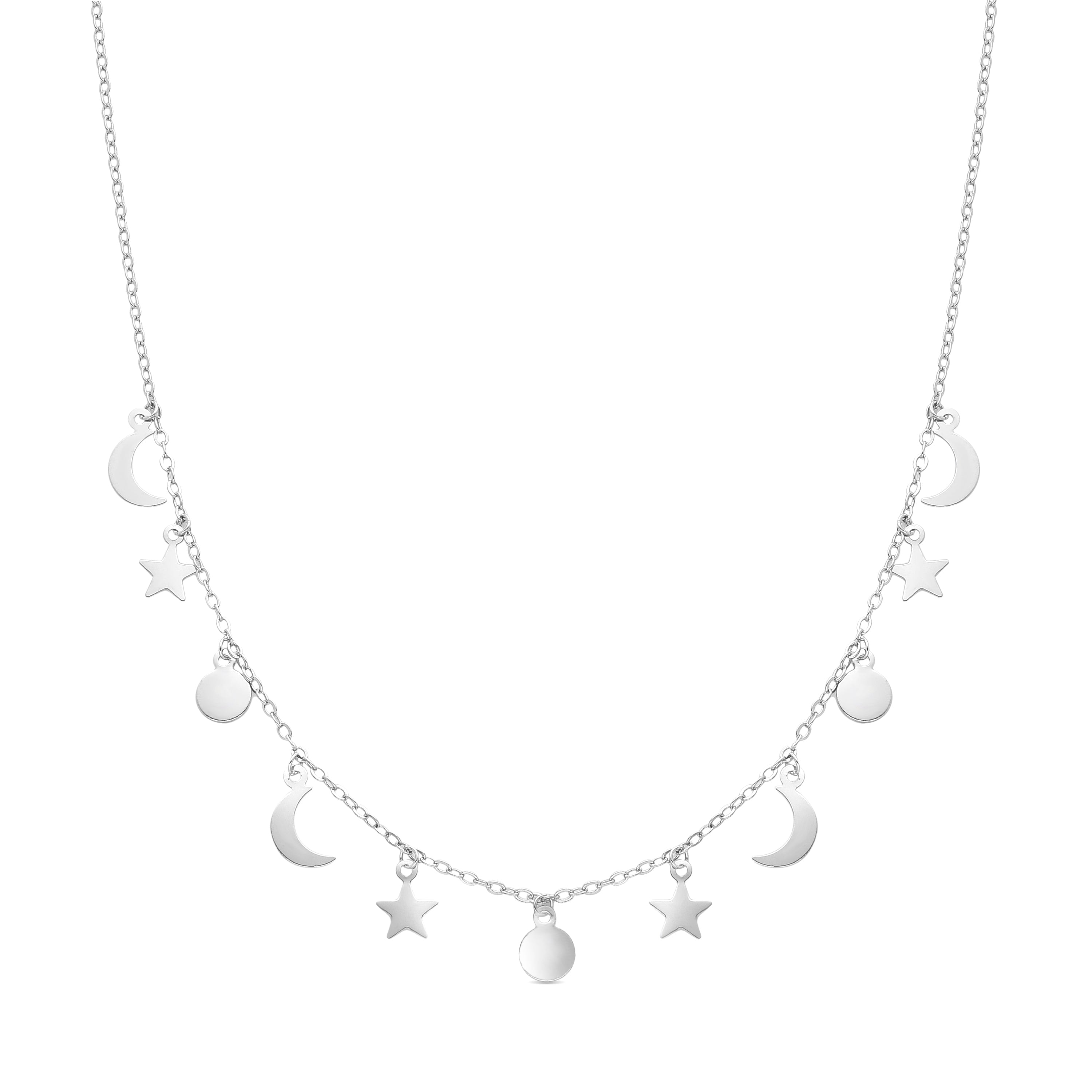 Colar acabado em ródio - Rasay