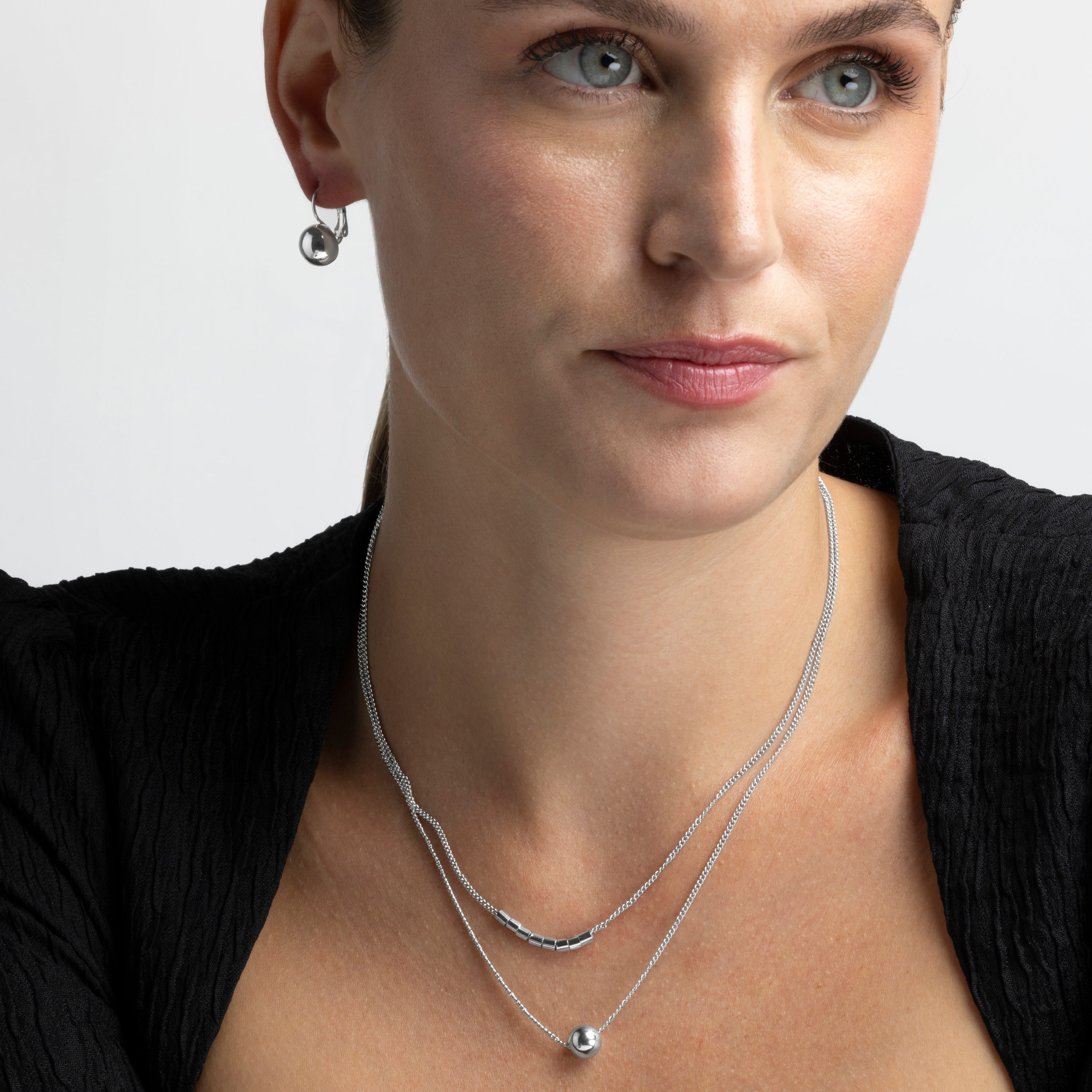 Colar acabado em ródio - Nothie