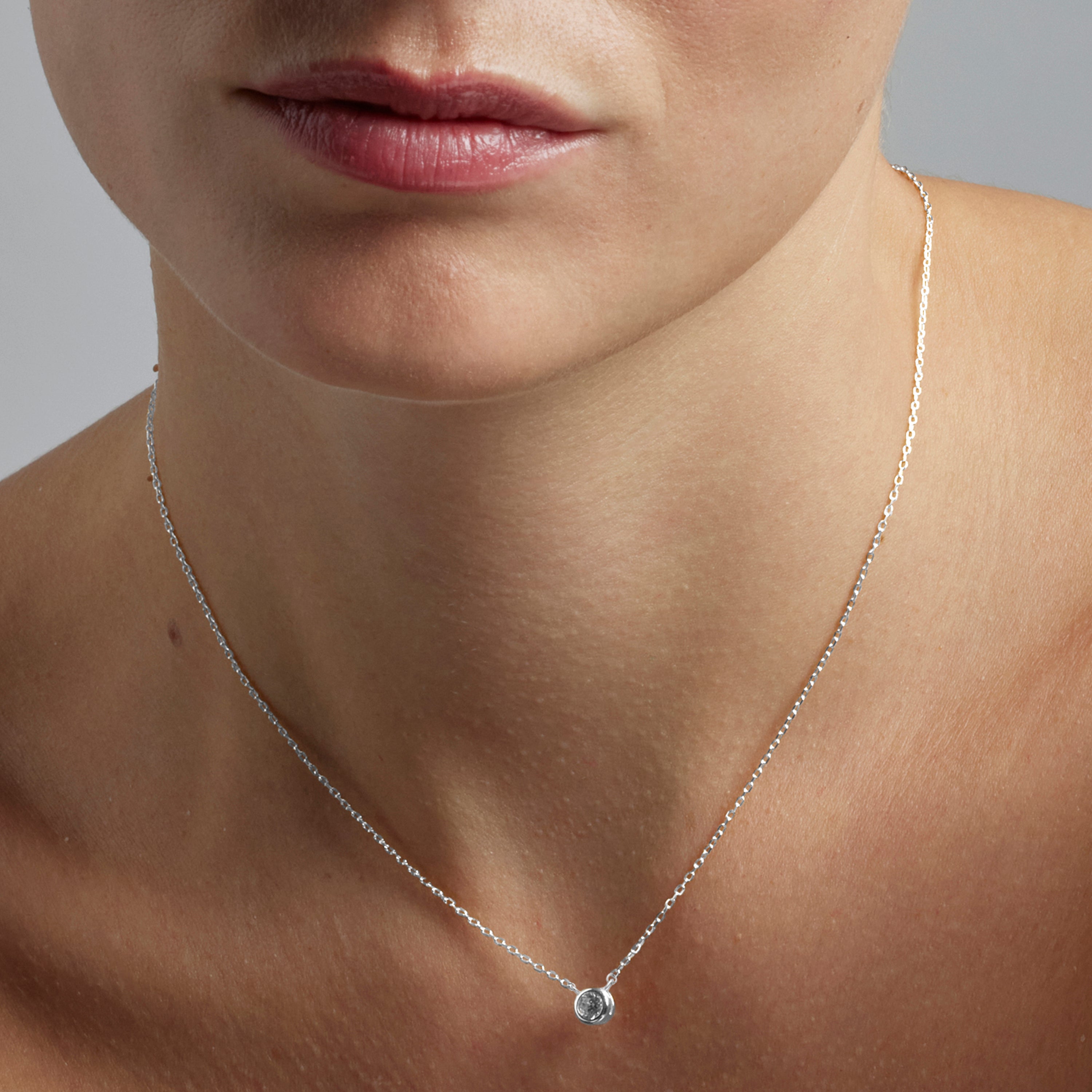 Collana in Zirconia Brillante finitura in rodio - Akele