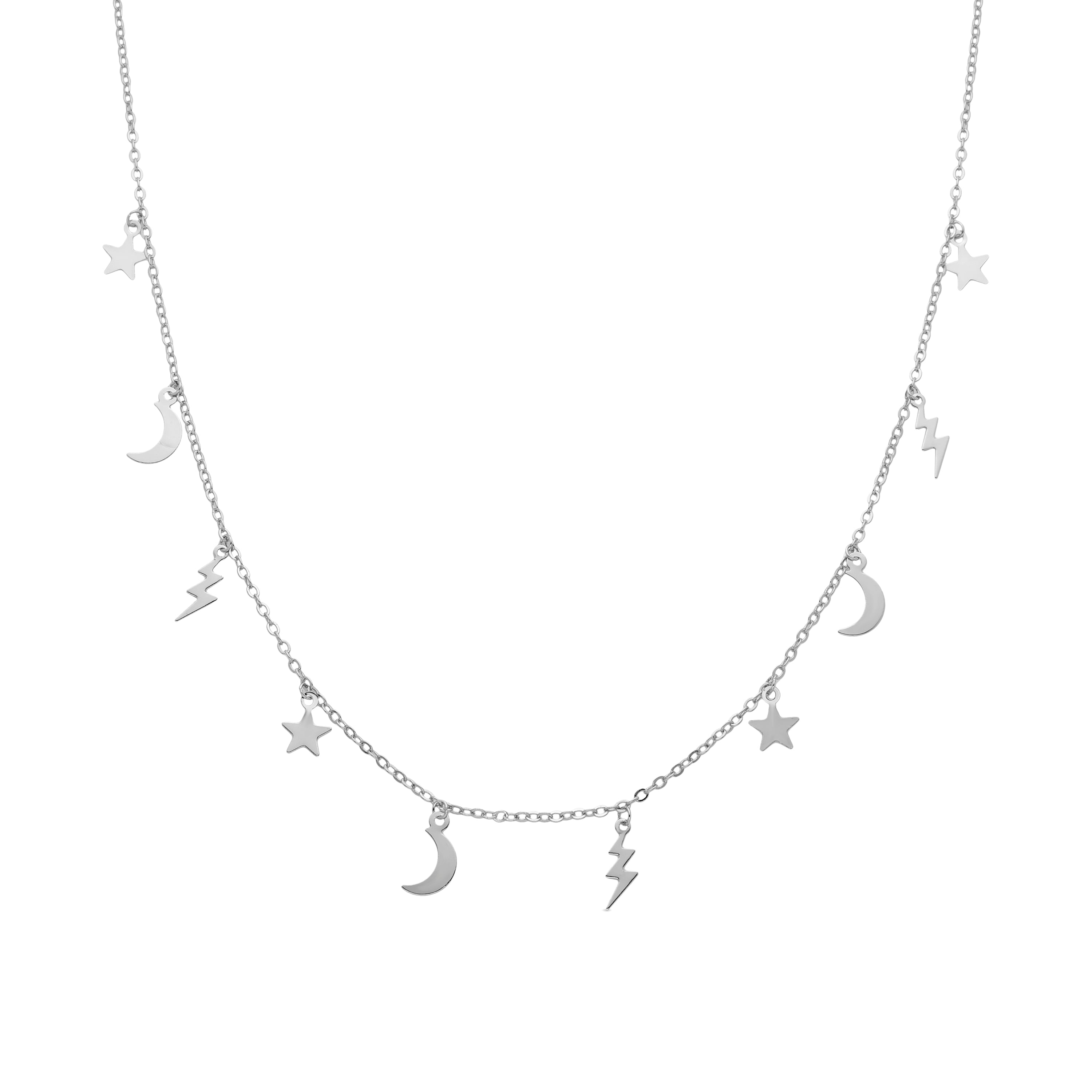 Diaxi silver finish necklace