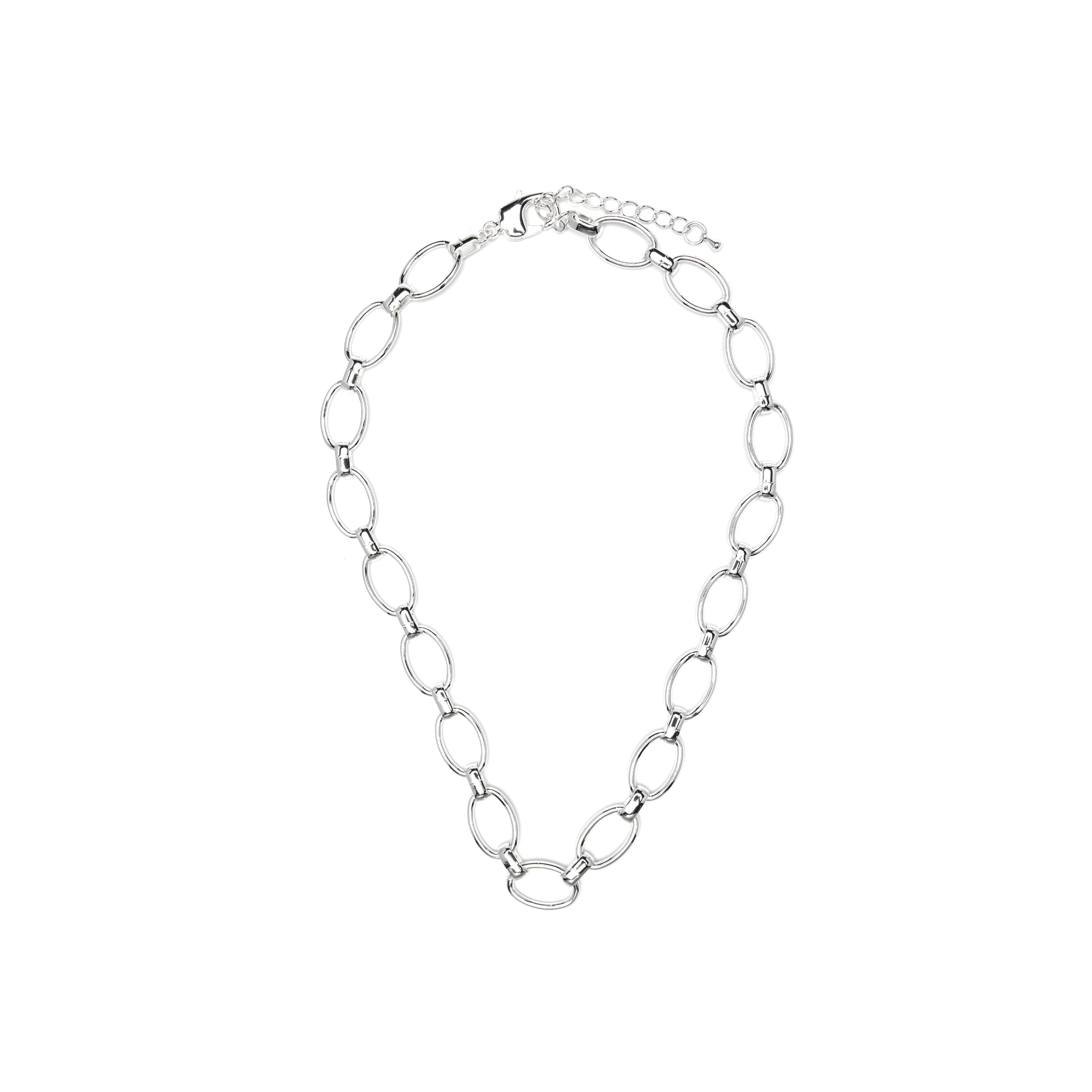 Halskette 42cm mit Rhodium-Finish - Ciati