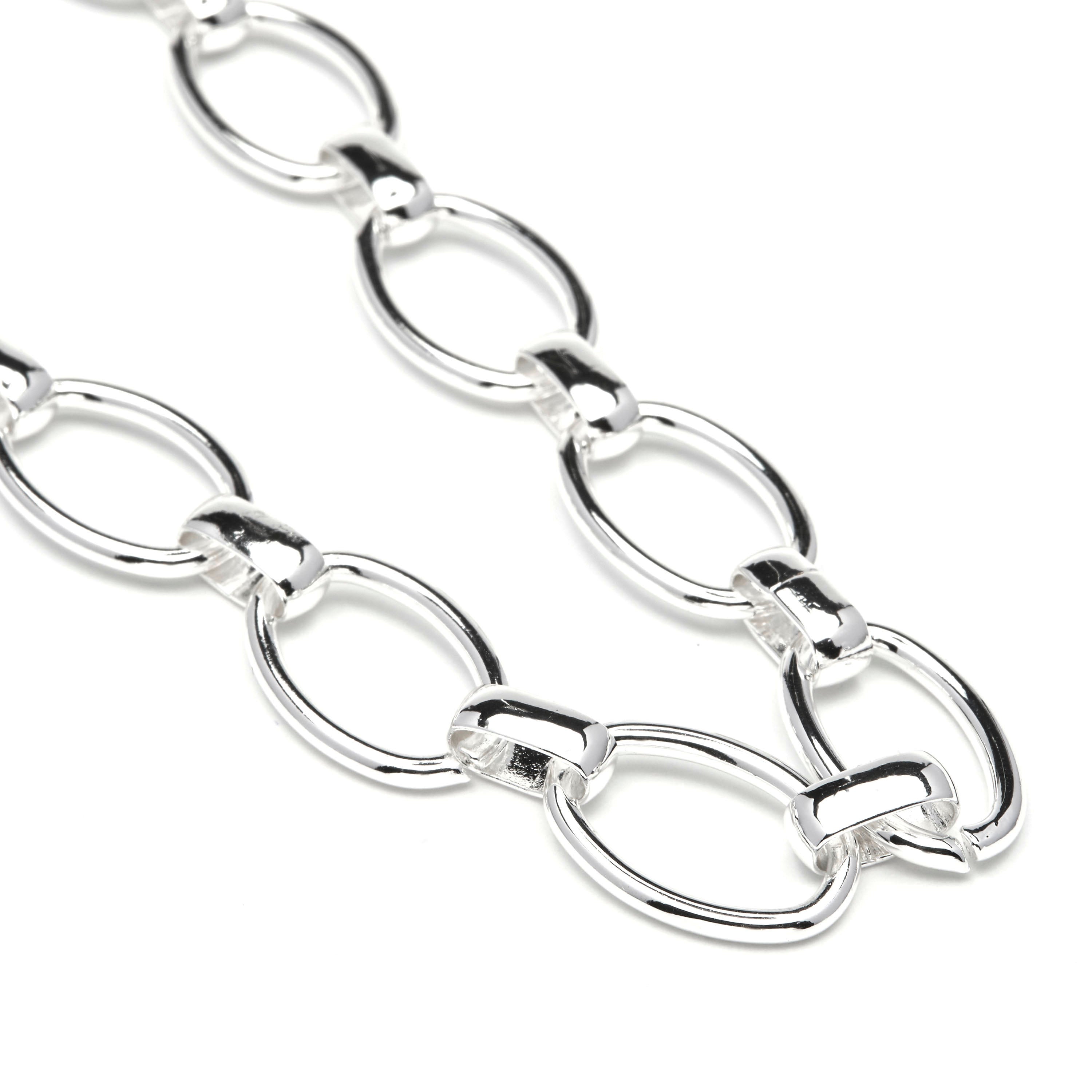 Halskette 42cm mit Rhodium-Finish - Ciati