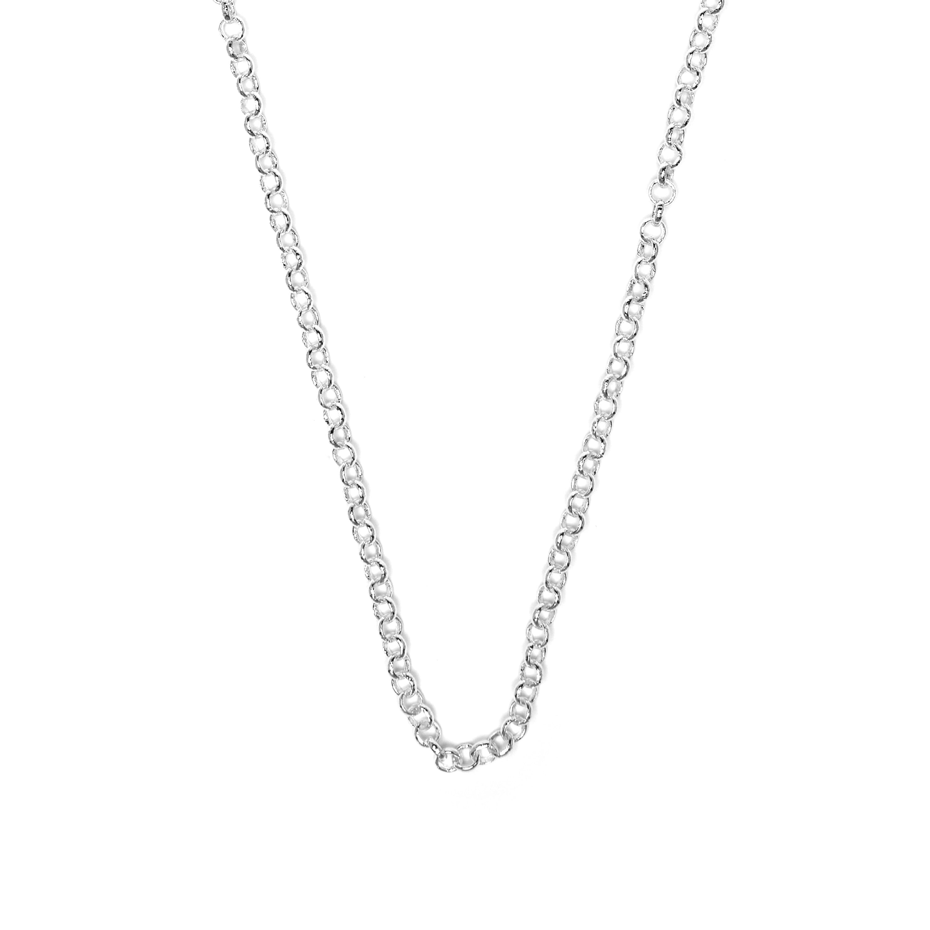 Halskette 50cm mit Rhodium-Finish - Lakbra