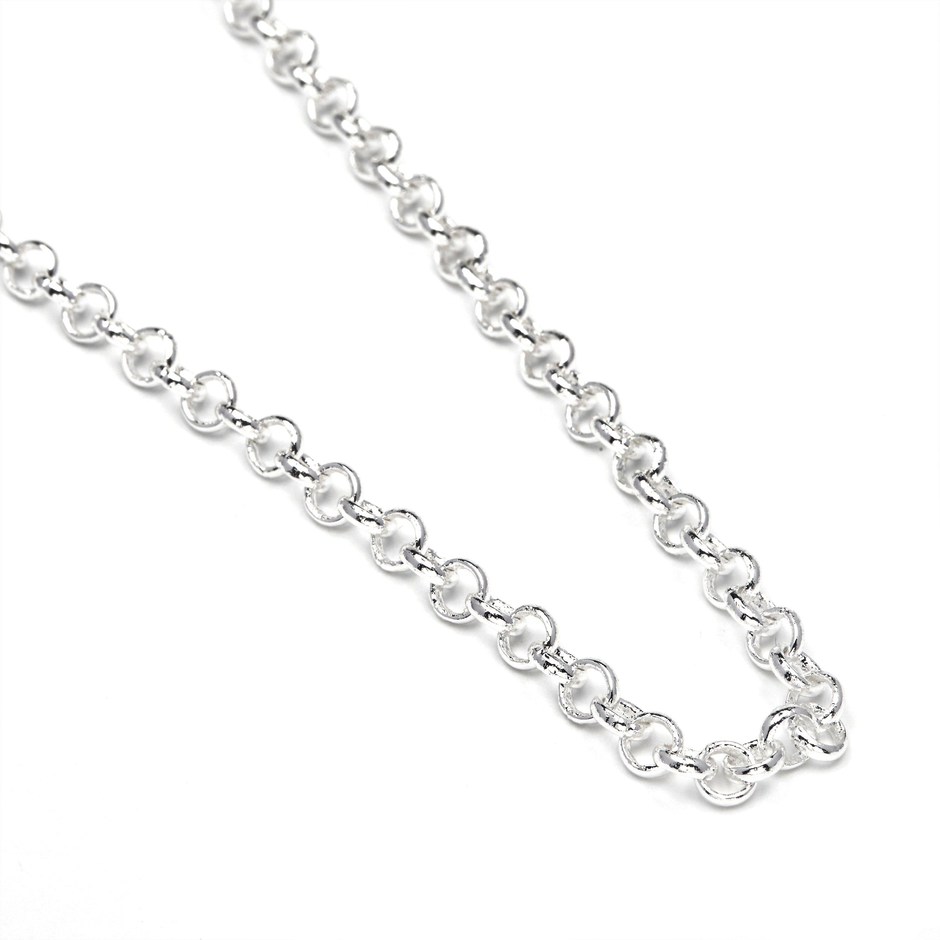 Halskette 50cm mit Rhodium-Finish - Lakbra