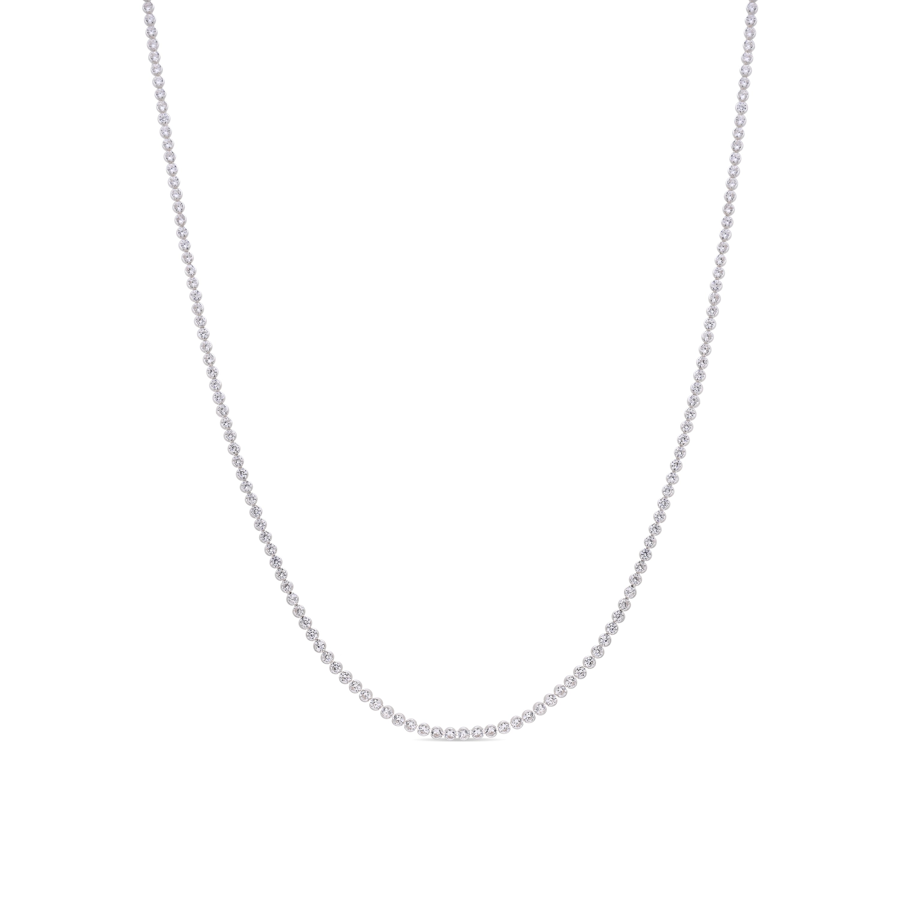 Collar de Circonita Brillante acabado en rodio - Ekano