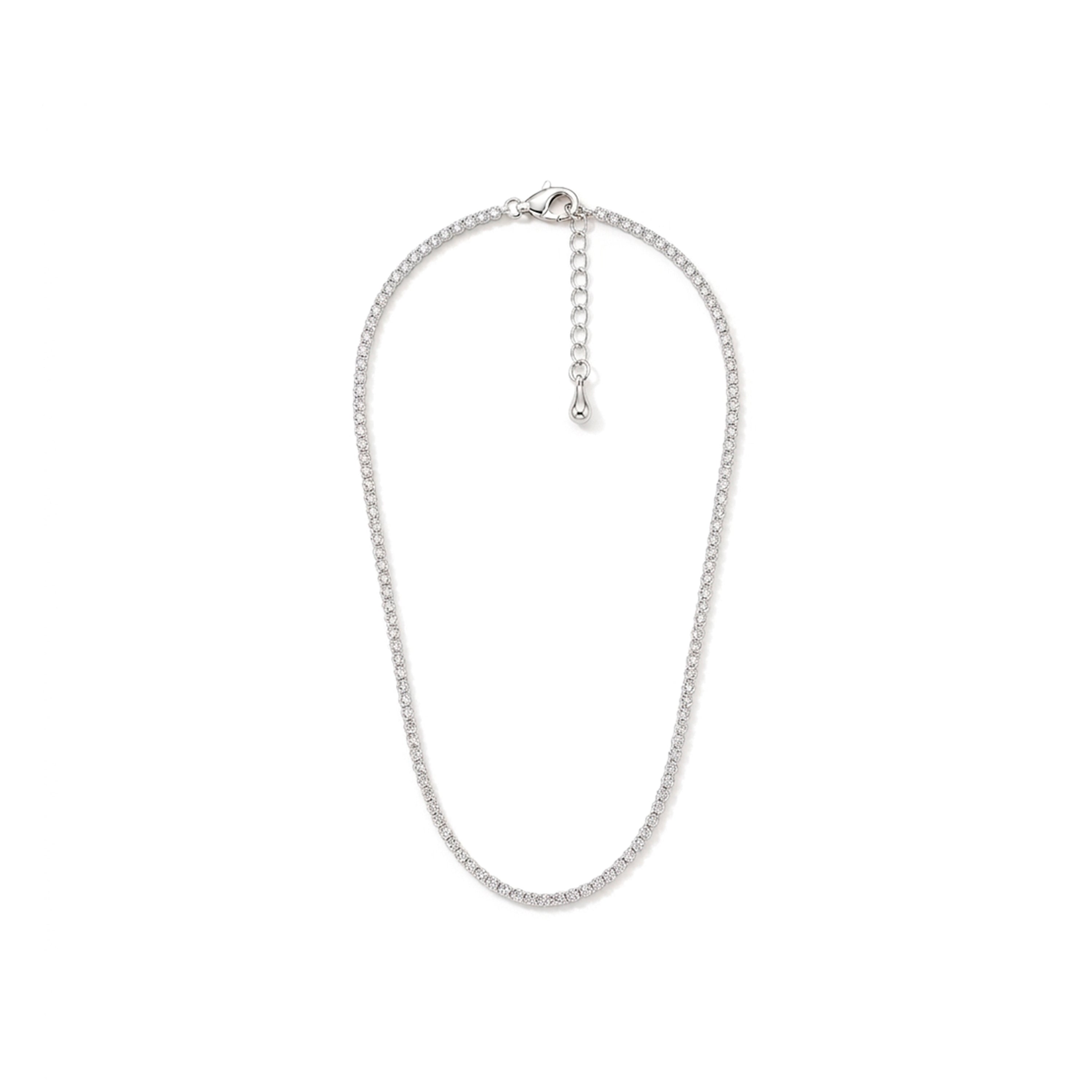 Silver Finish Bracelet with Sparkling Zirconia - Ginsi