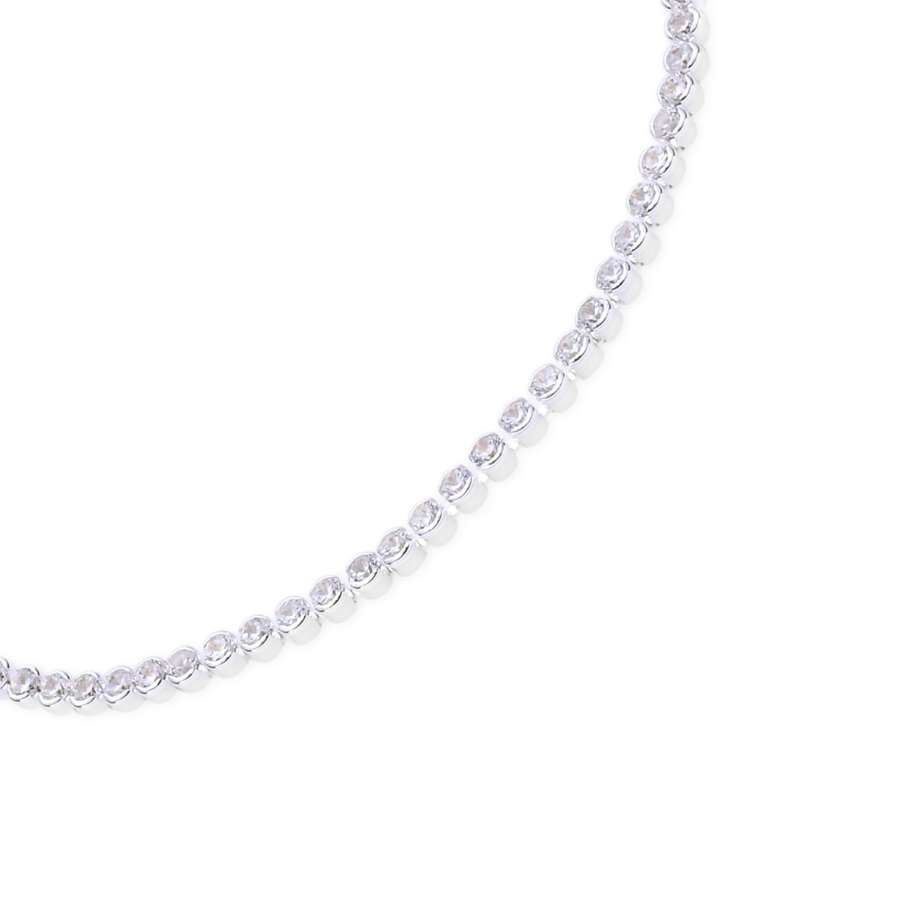 Silver Finish Bracelet with Sparkling Zirconia - Ginsi
