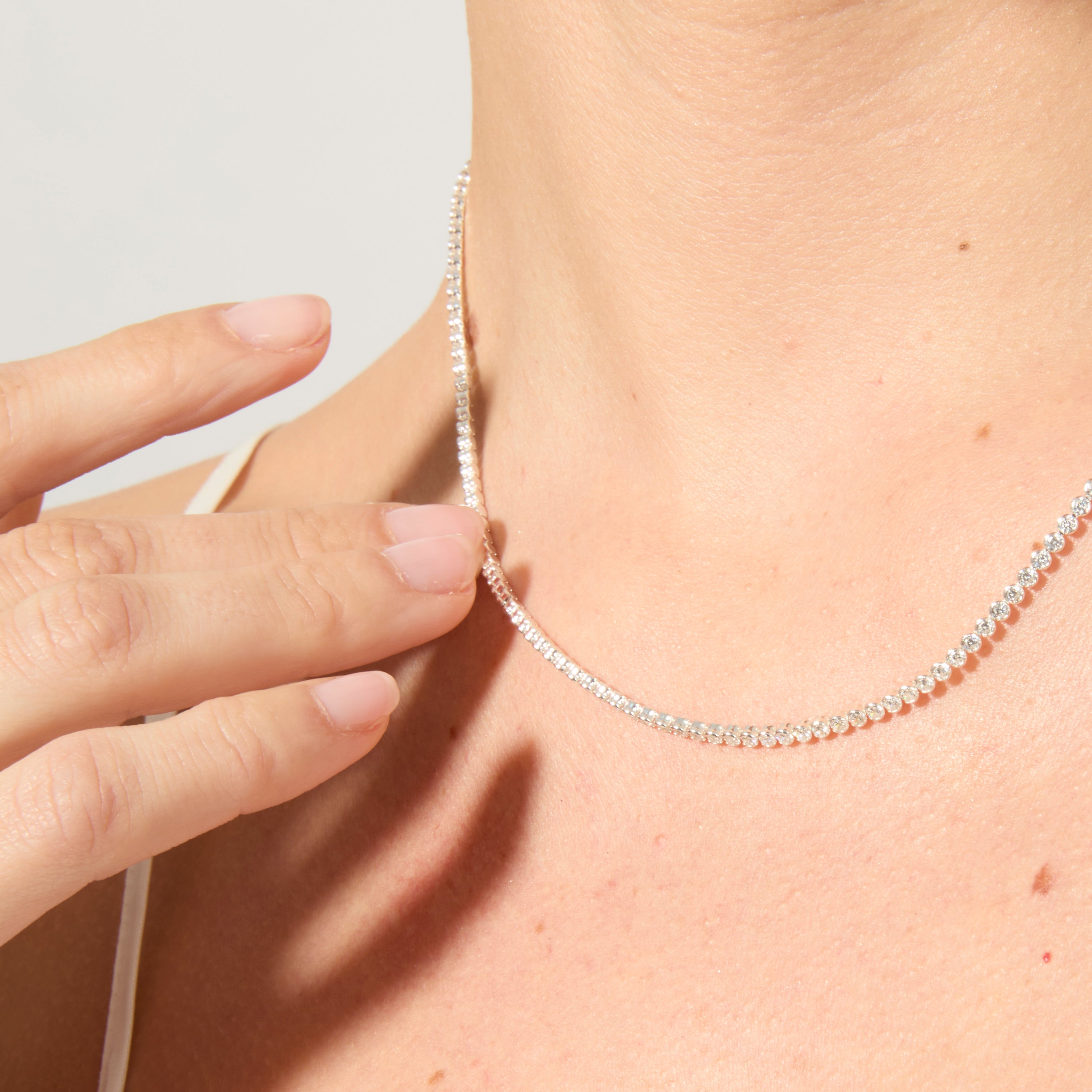 Silver Finish Bracelet with Sparkling Zirconia - Ginsi