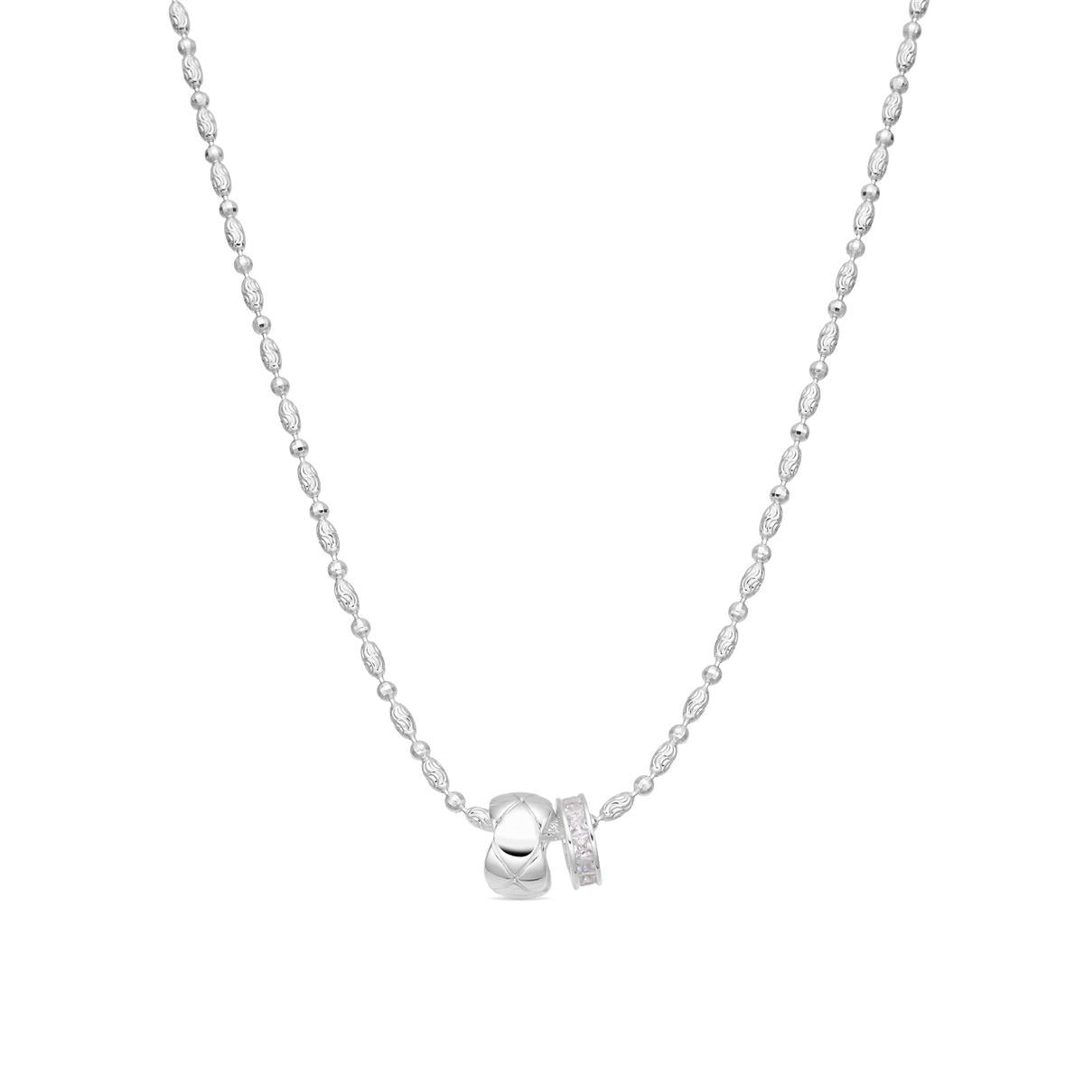 Halskette mit funkelndem Zirkonia, Silber-Finish - Laino