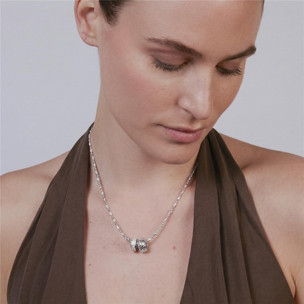 Halskette mit funkelndem Zirkonia, Silber-Finish - Laino
