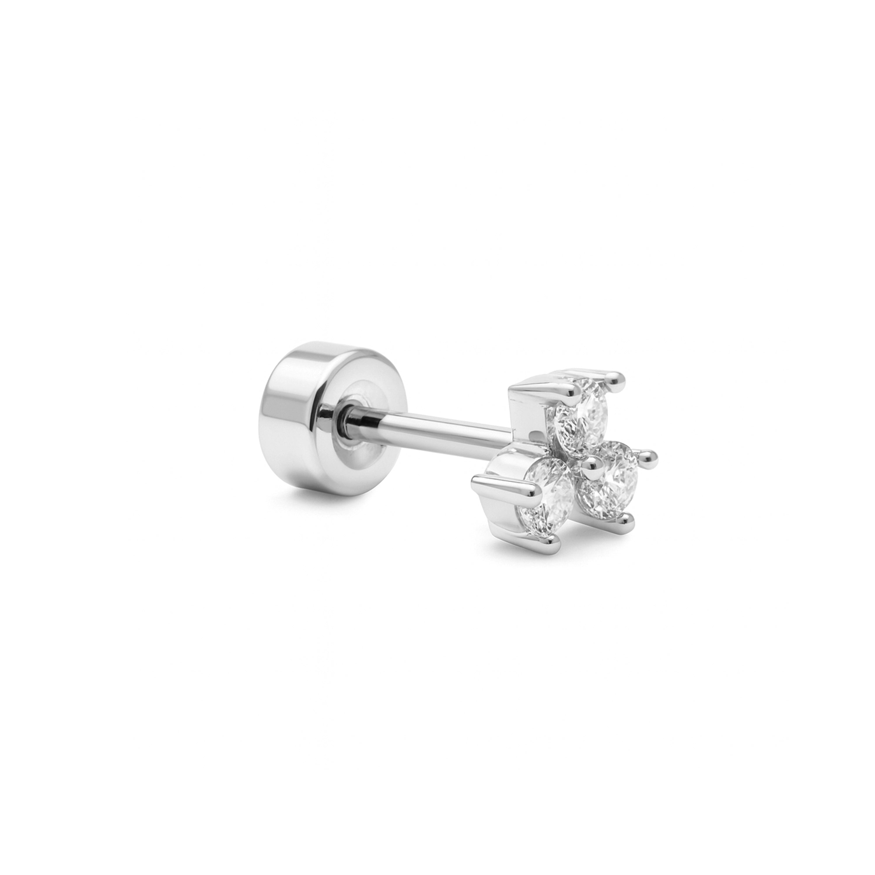 Piercing di Zirconia Brillante finitura in Argento Sterling 925 - Liram