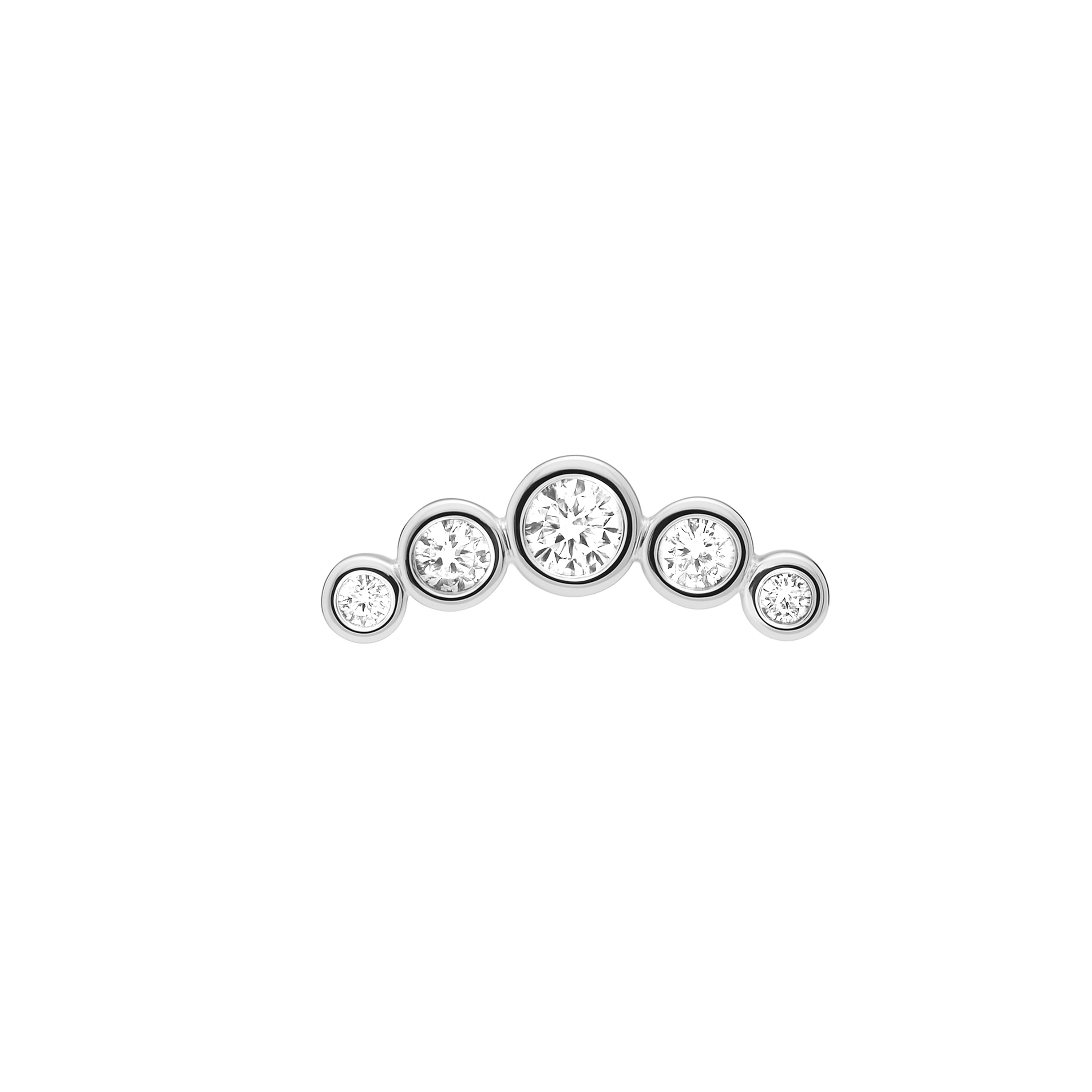 Piercing di Zirconia Brillante finitura in Argento Sterling 925 - Inloc