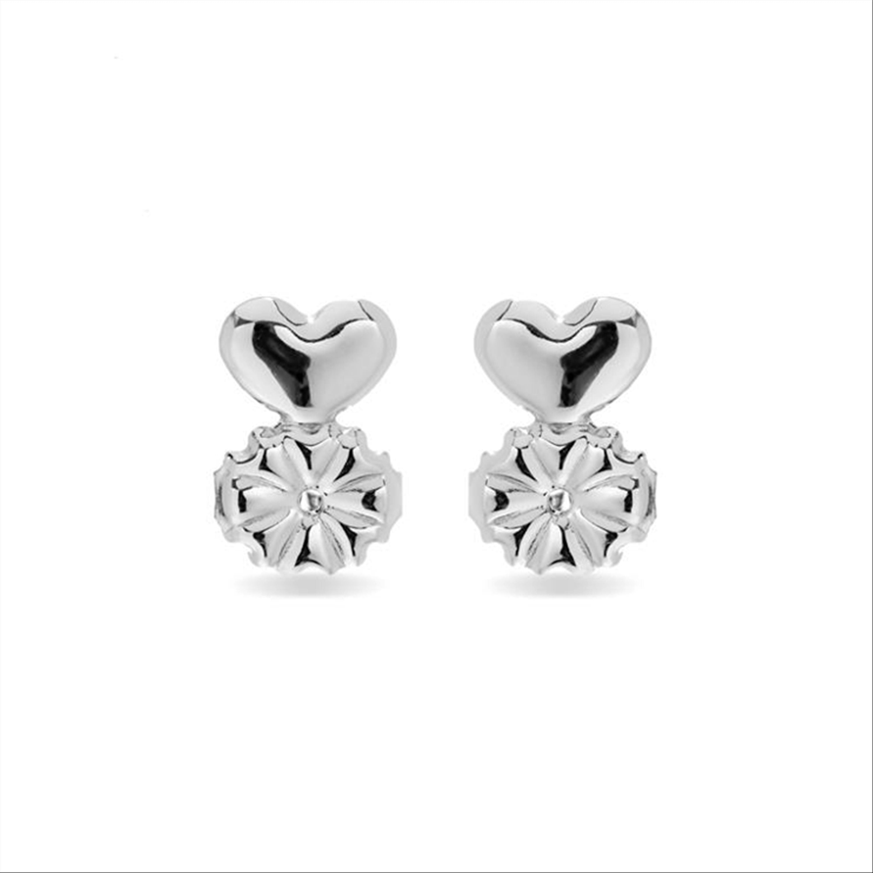 Presiones acabado en rodio - Corazón