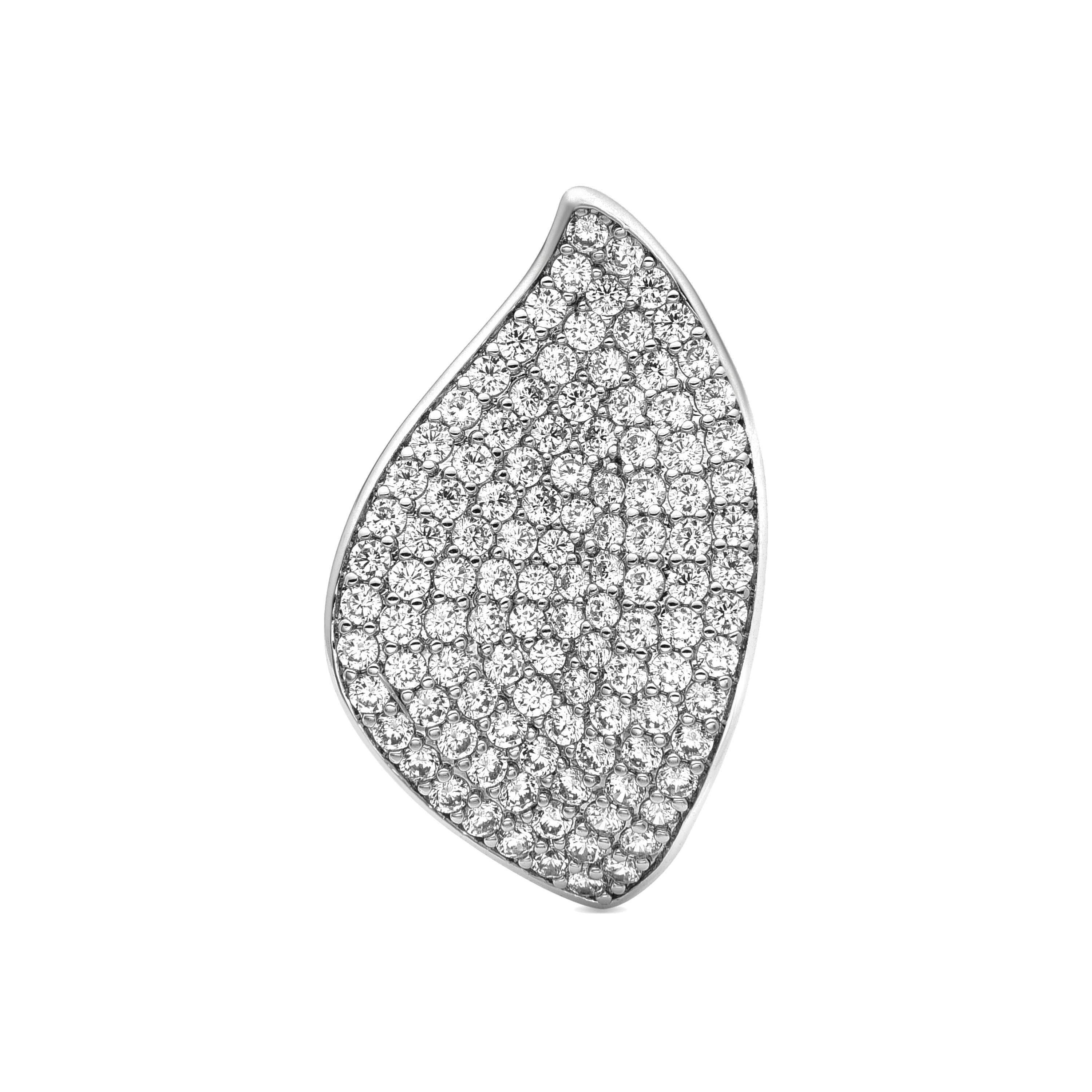 Ring mit glänzendem Zirkon in Silber-Optik - Umha