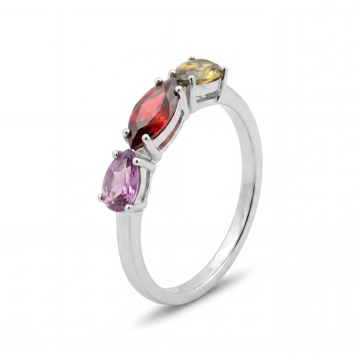Prazma silver finish ring - Prazma MULTICOLOR