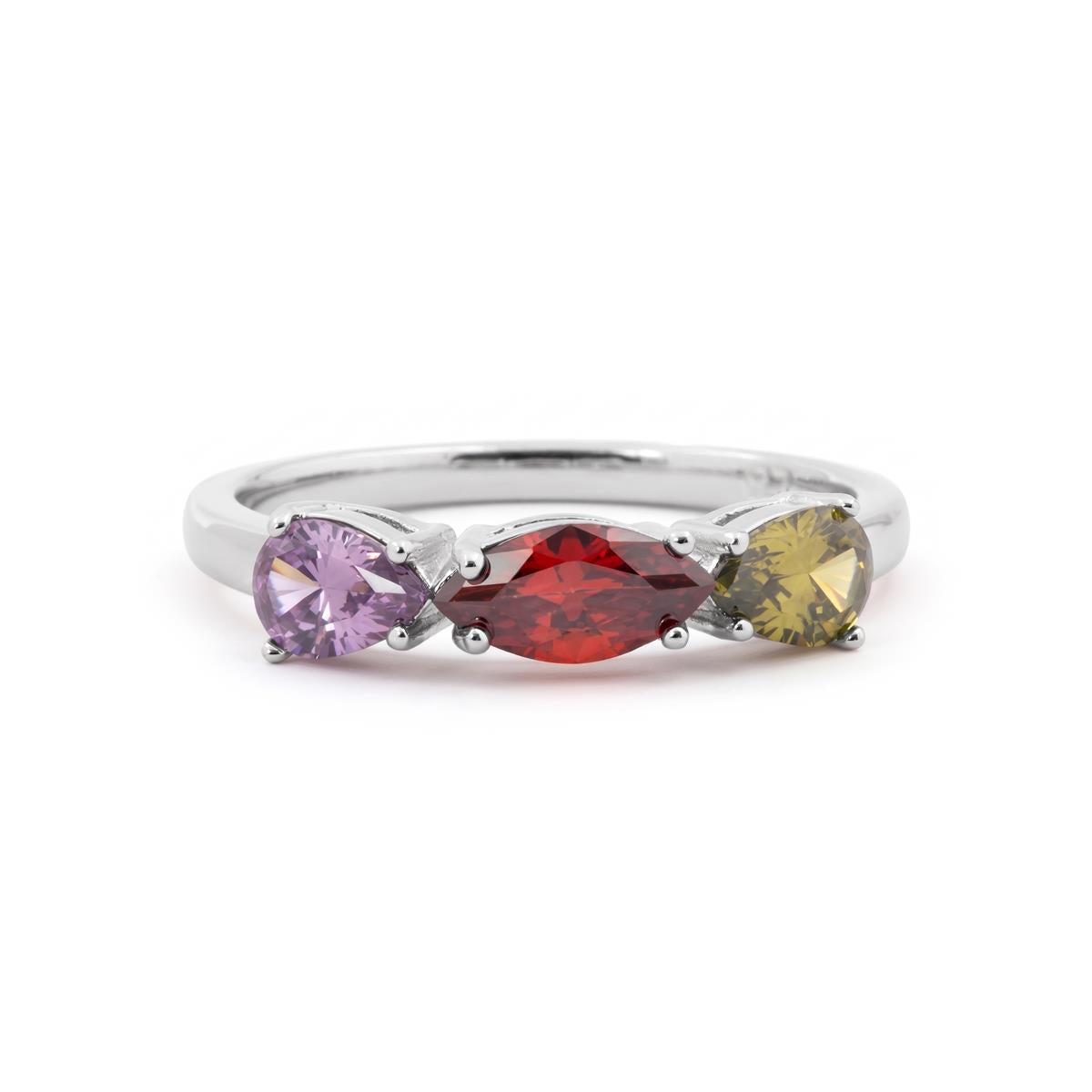 Prazma silver finish ring - Prazma MULTICOLOR