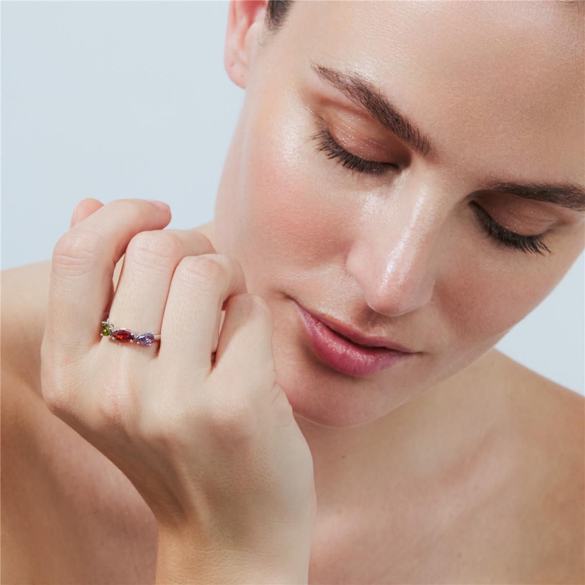Prazma silver finish ring - Prazma MULTICOLOR