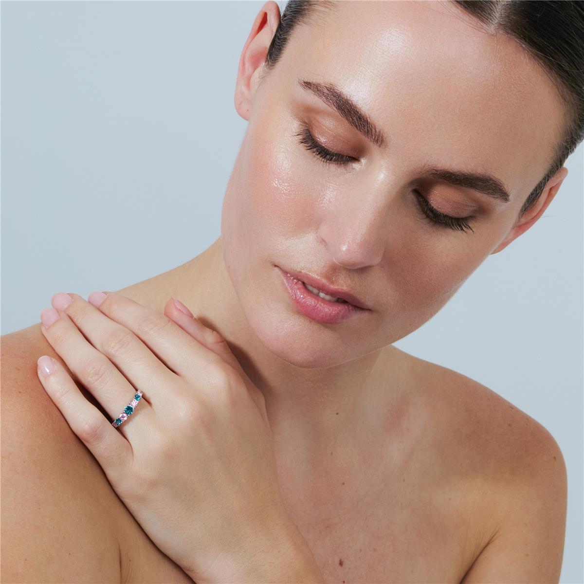 Zebe silver finish ring - Zebe MULTICOLOR