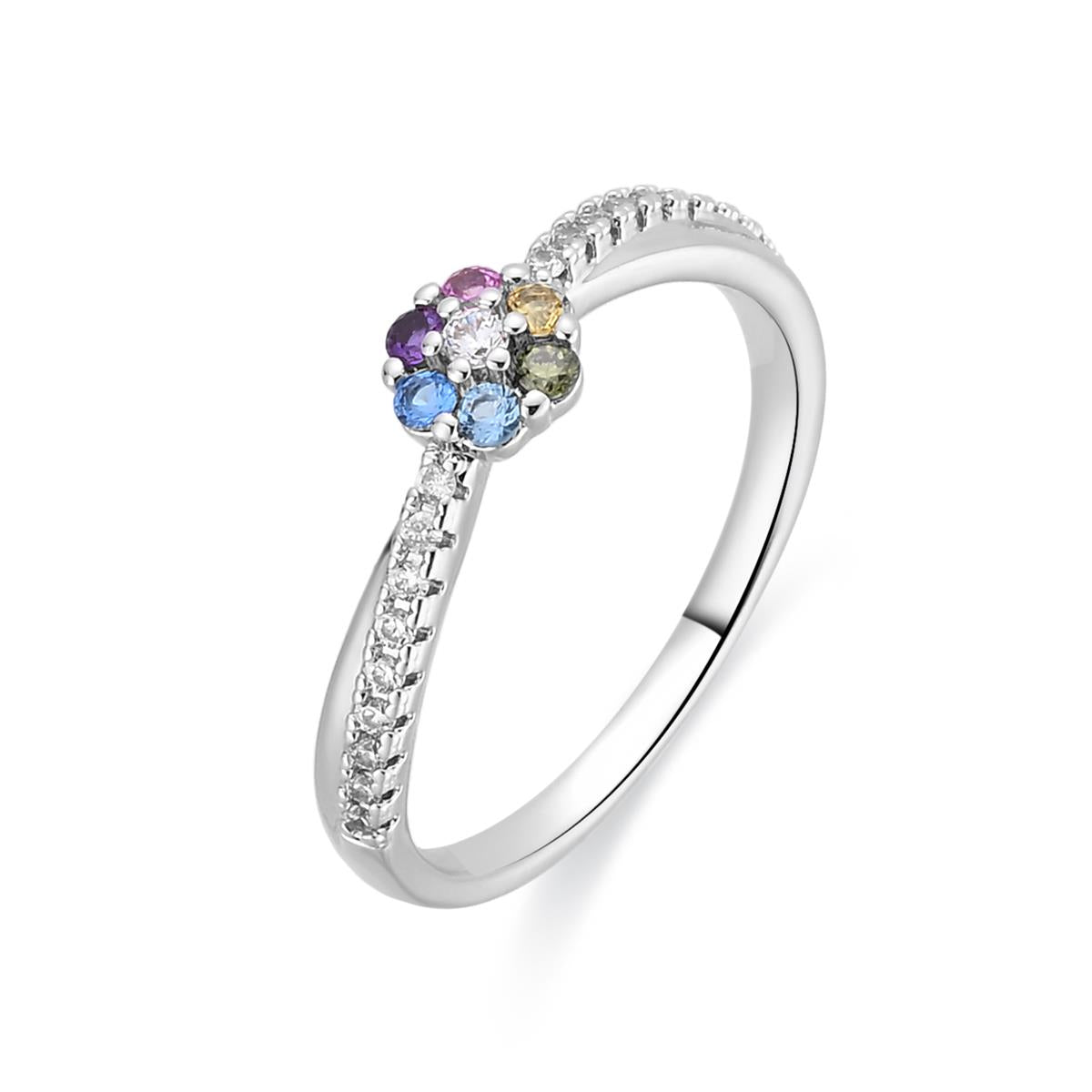 Zetrana silver finish ring - Zetrana MULTICOLOR