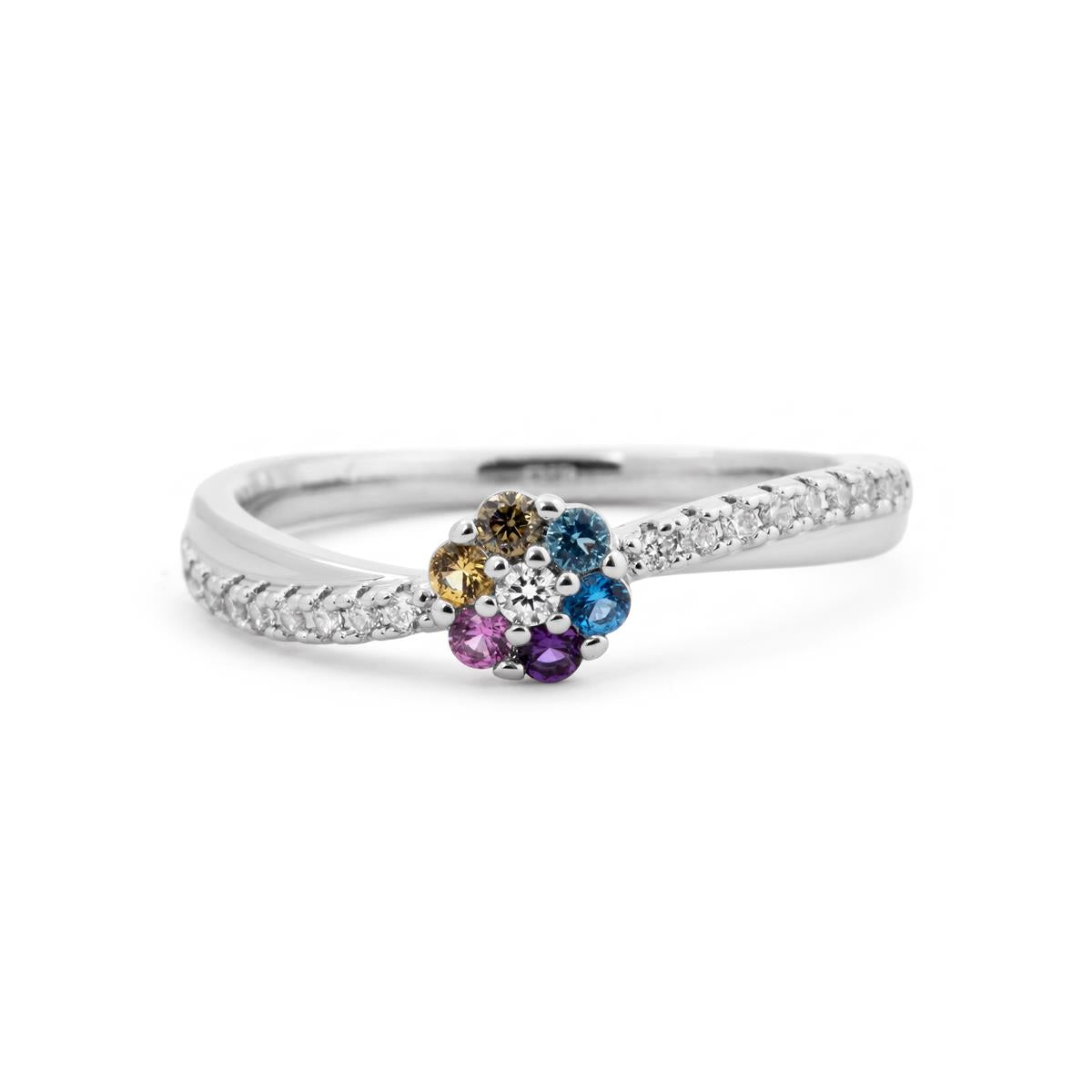 Zetrana silver finish ring - Zetrana MULTICOLOR