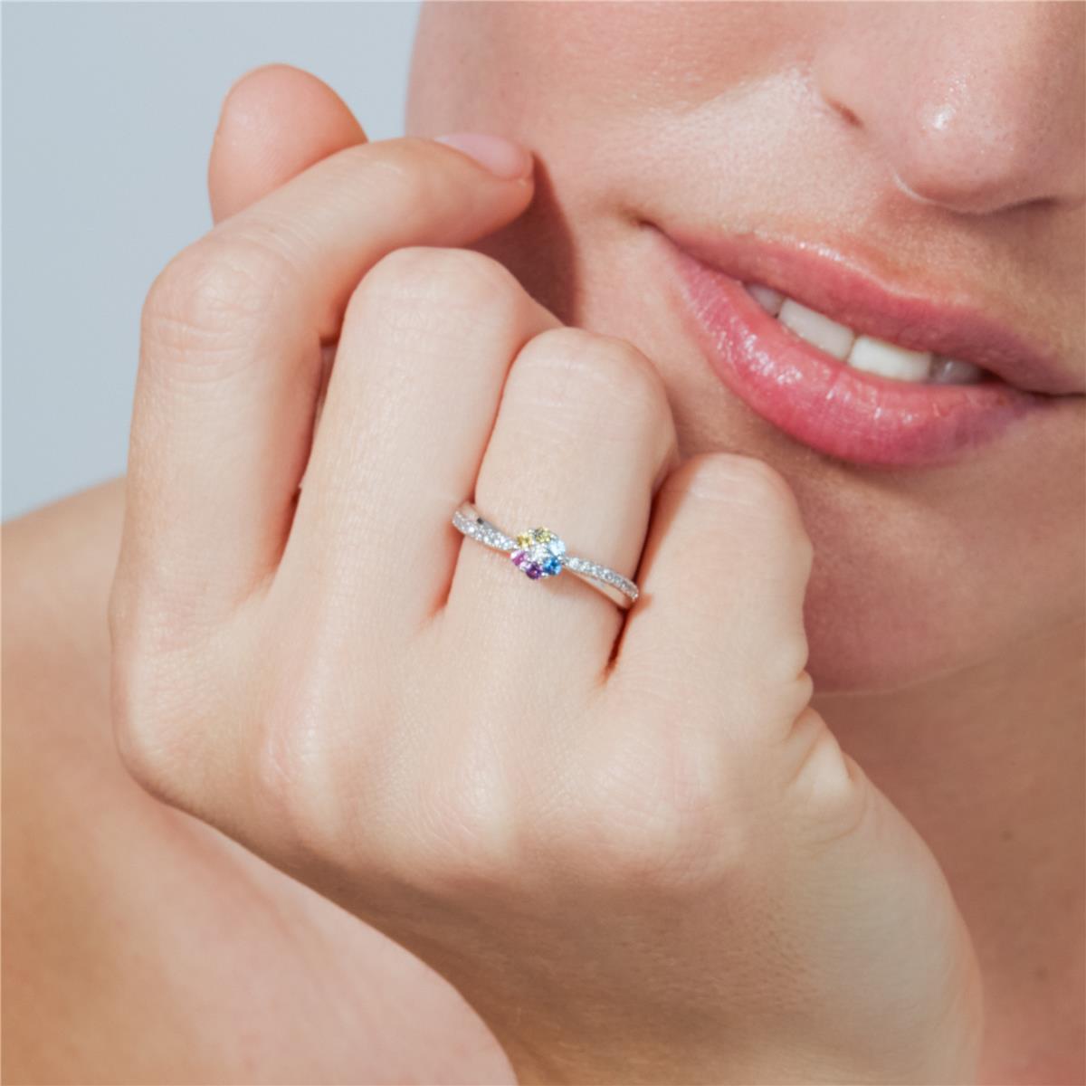 Zetrana silver finish ring - Zetrana MULTICOLOR