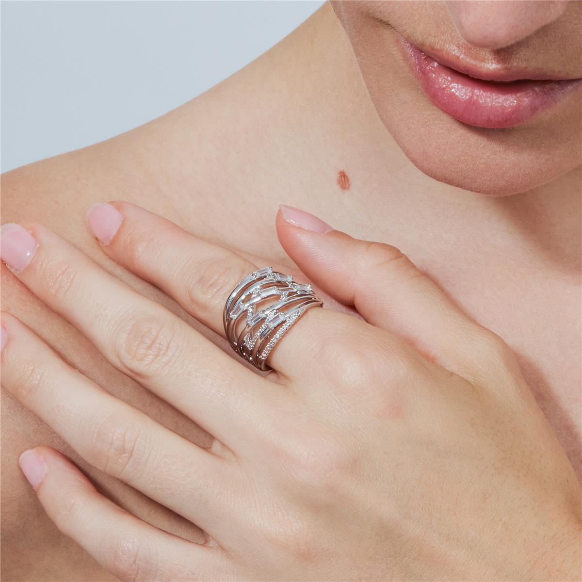 Anello Fikra finitura argento - Fikra BIANCO