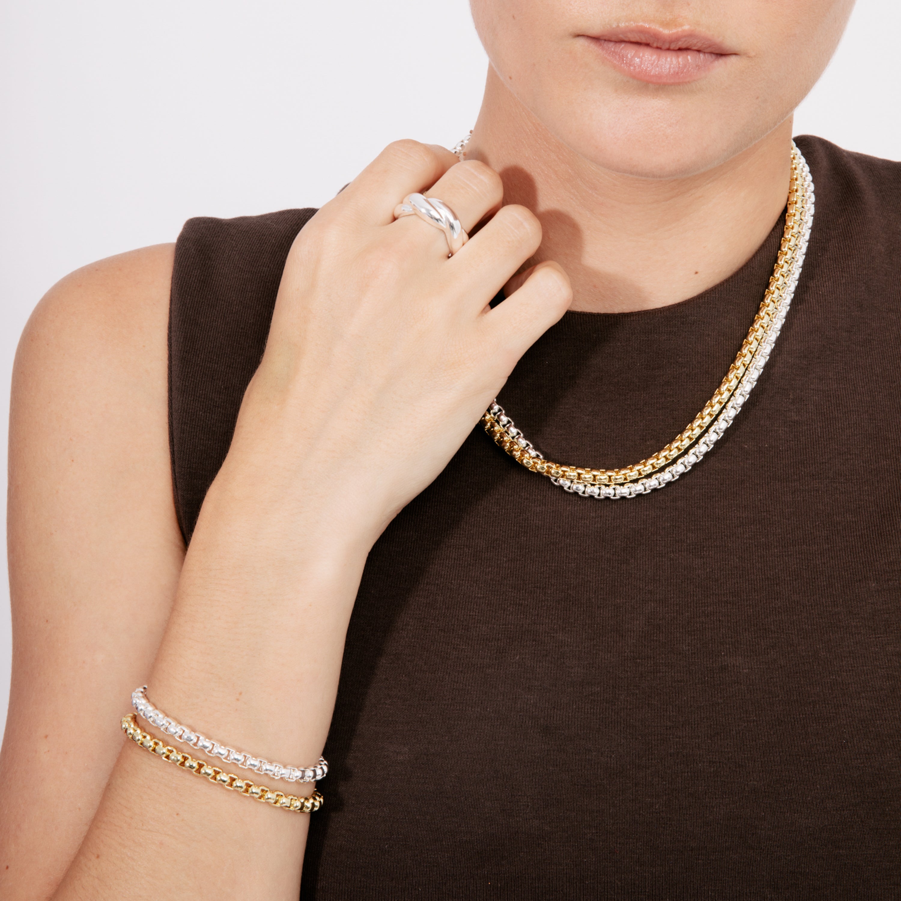 Ring mit Rhodium-Finish - Fayna