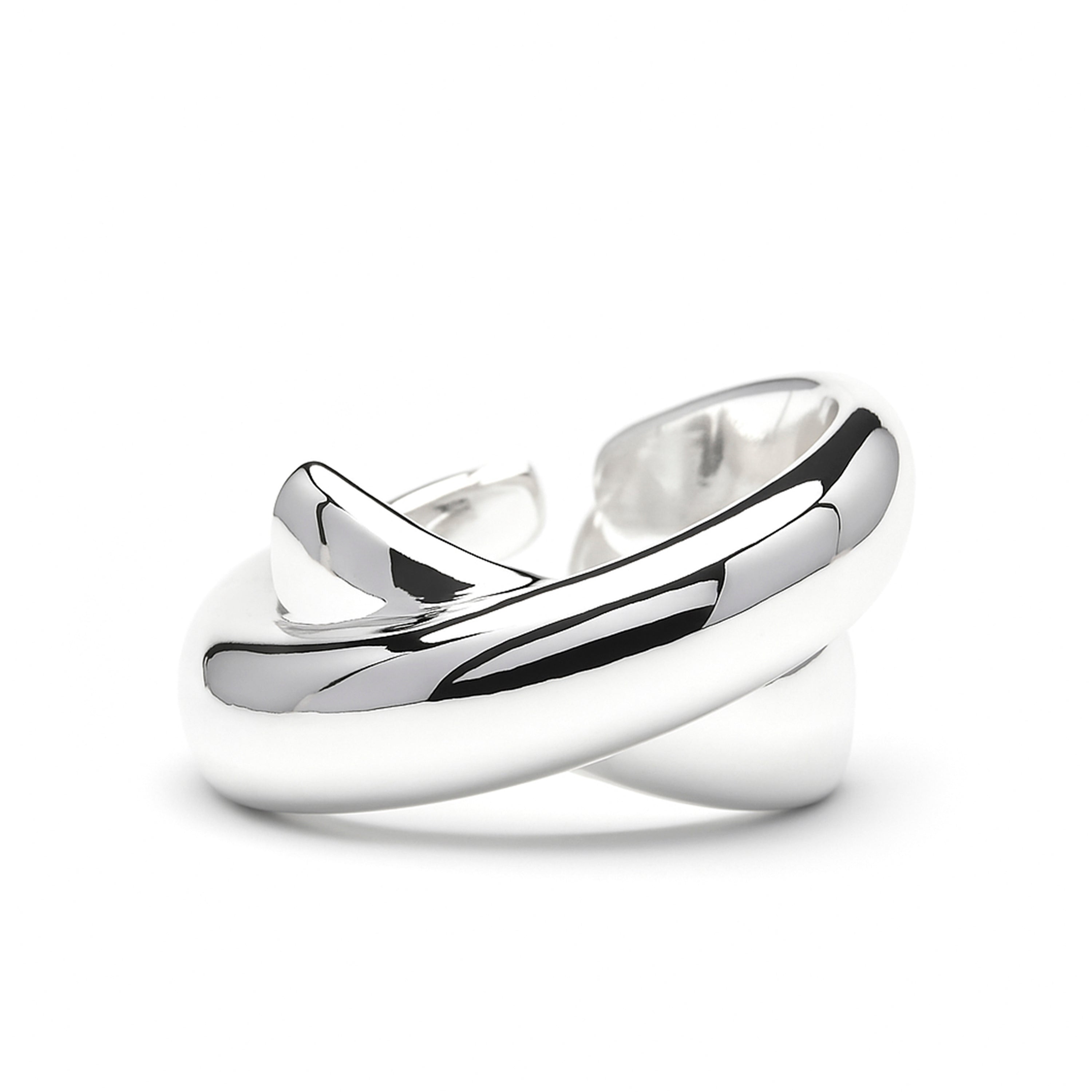 Bague finition rhodium - Nacui