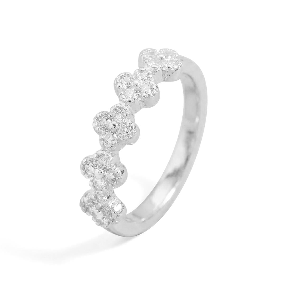 Bague en oxyde de zirconium brillant finition or jaune 18 carats - Hagoe