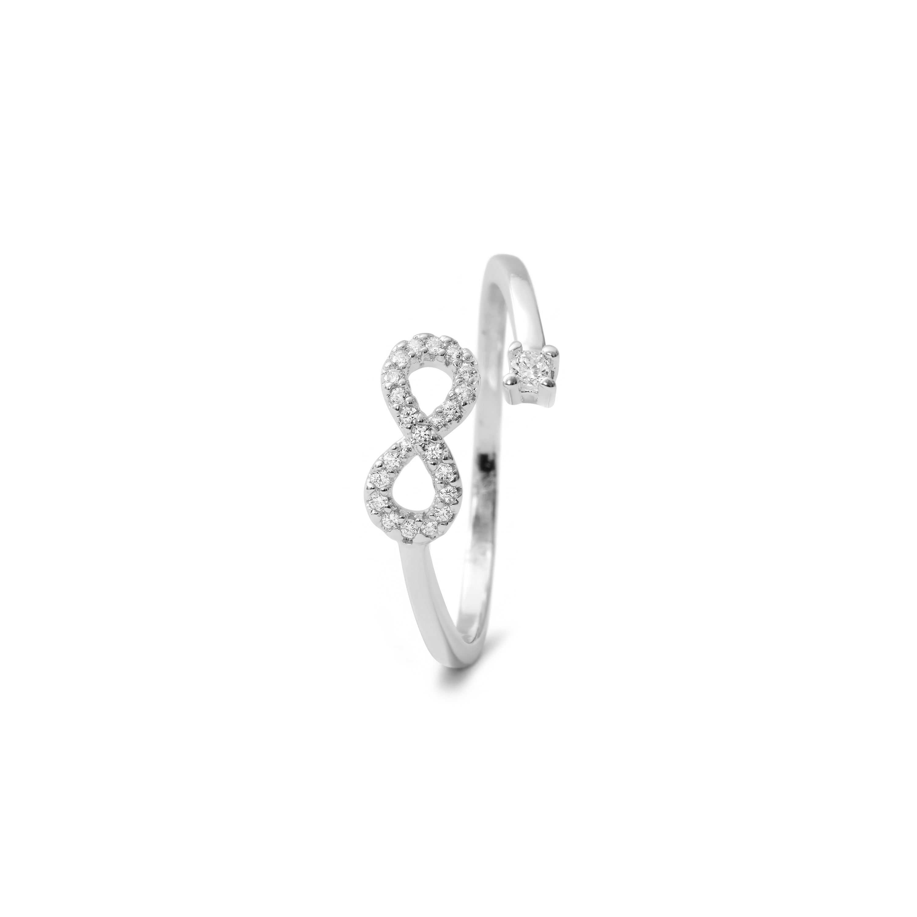 Bague en Zircone Brillante Finition Argent - Liusdal