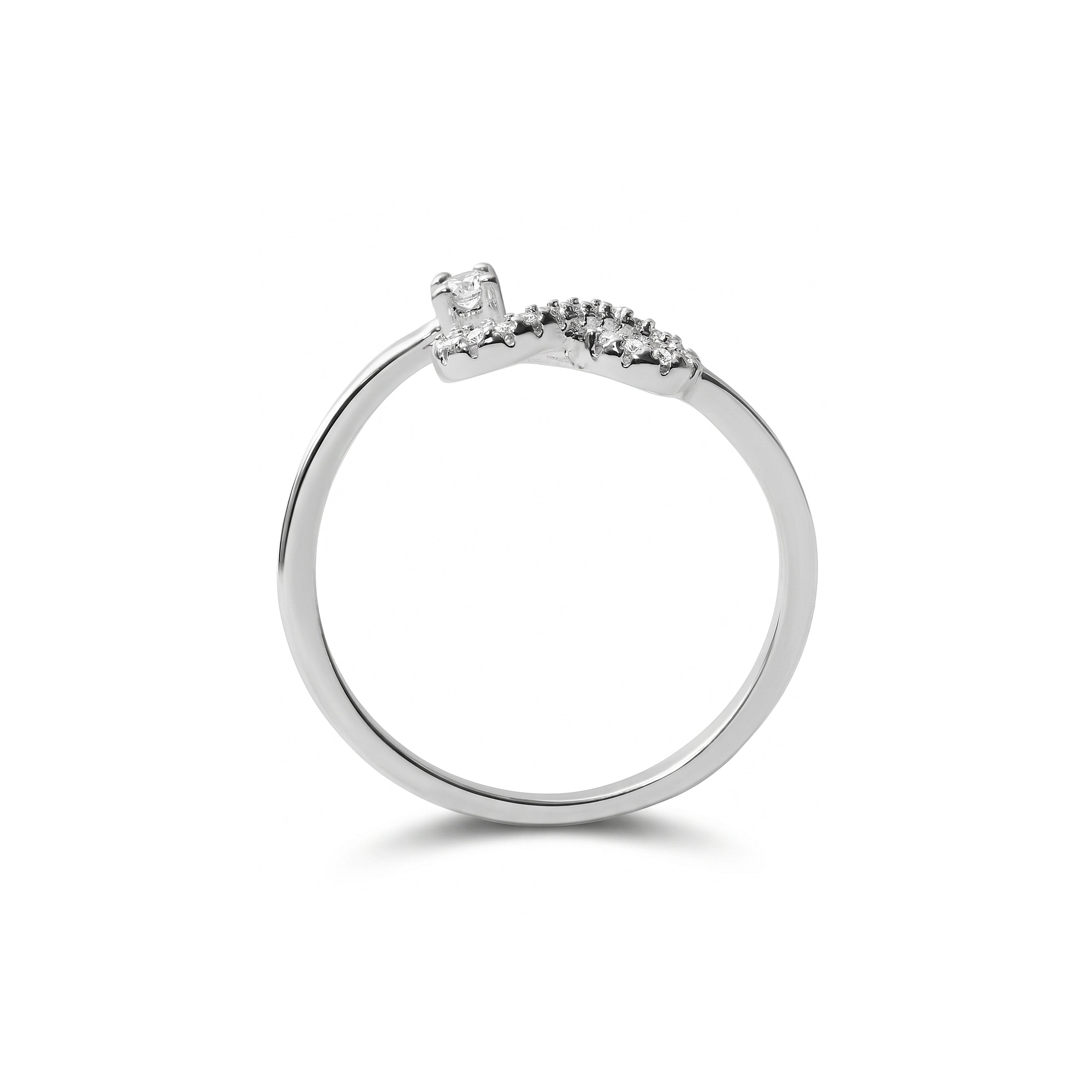 Bague en Zircone Brillante Finition Argent - Liusdal