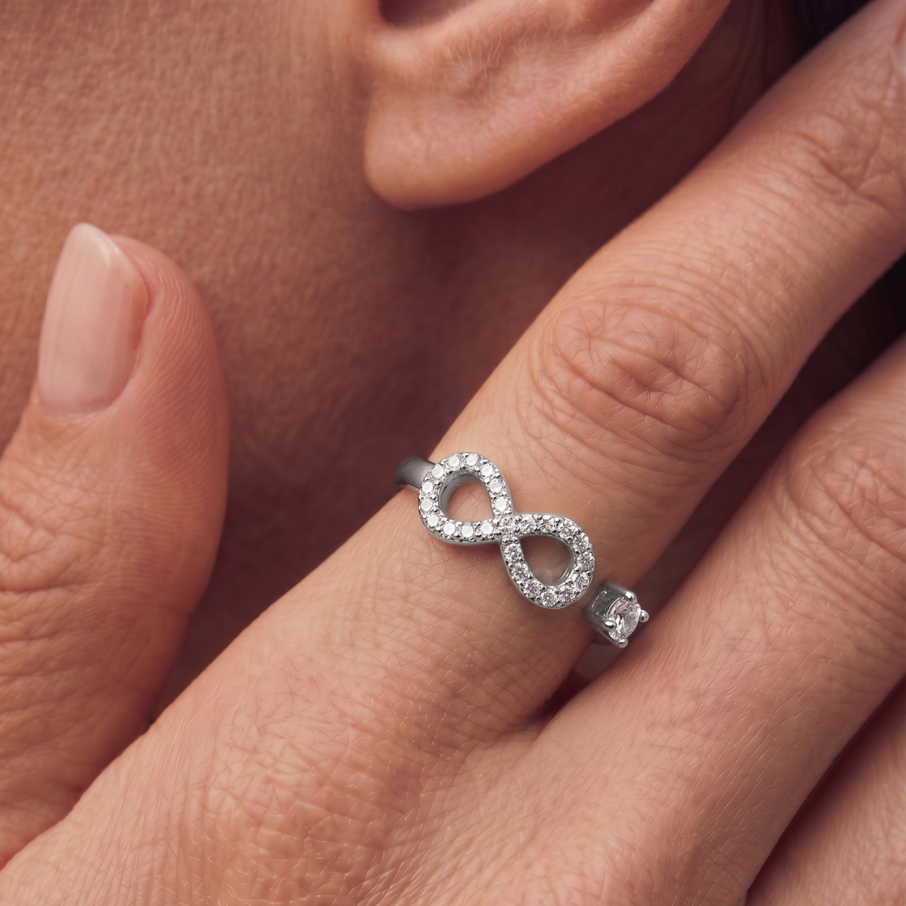 Bague en Zircone Brillante Finition Argent - Liusdal