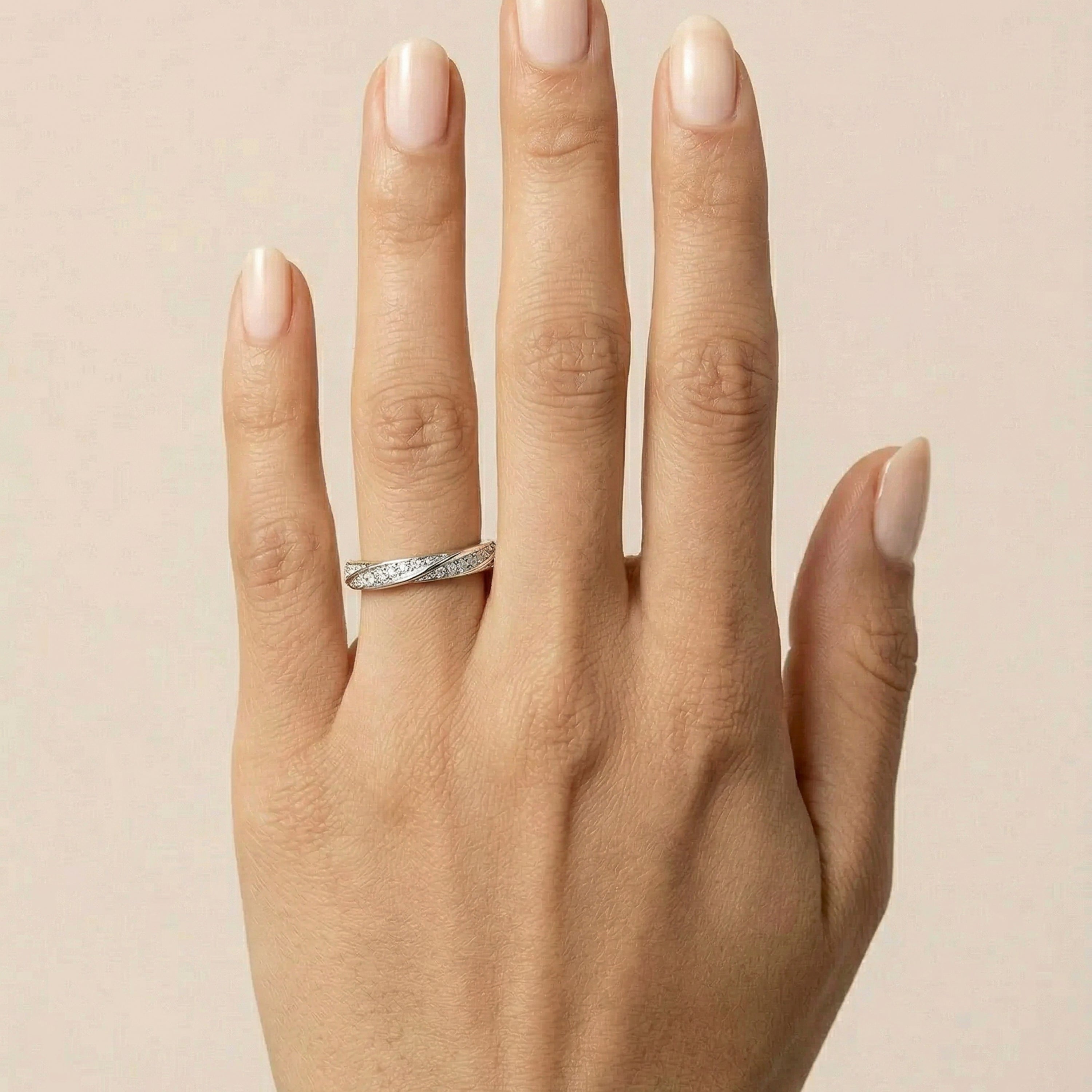 Anel de Zircónia Brilhante com acabamento em ouro amarelo de 18k - Hagoe