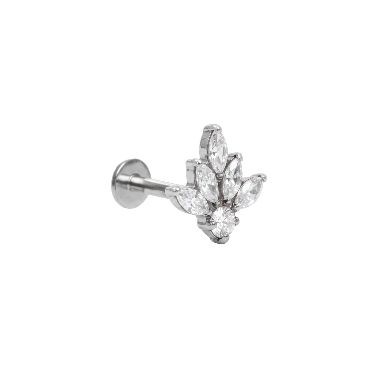 Piercing Circonita Brillante de titanio - Barbach
