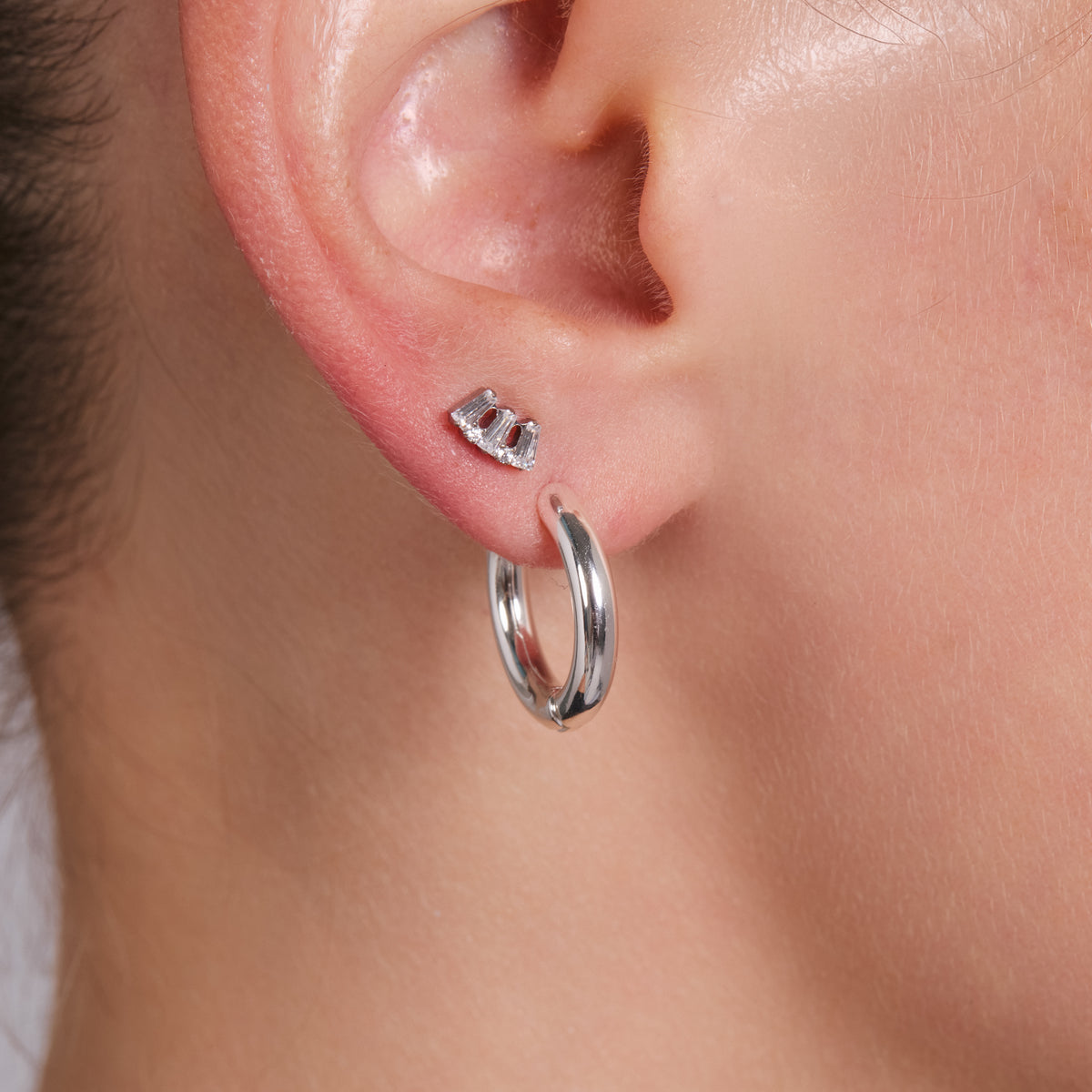 Piercing in titanio con zircone brillante - Kramri