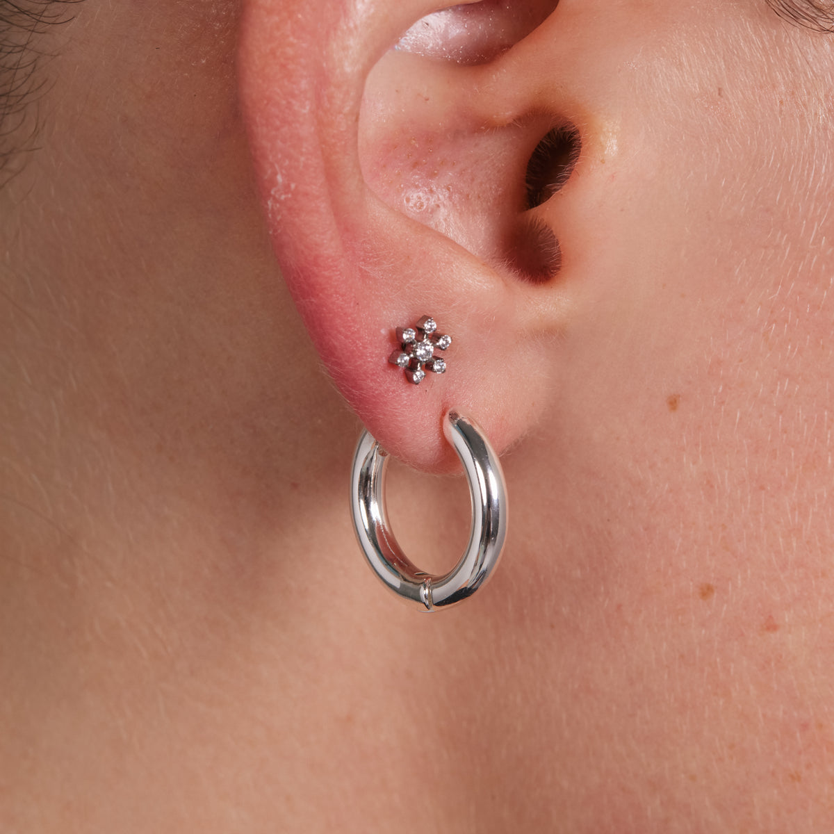 Titanium Bright Cubic Zirconia piercing - Belam