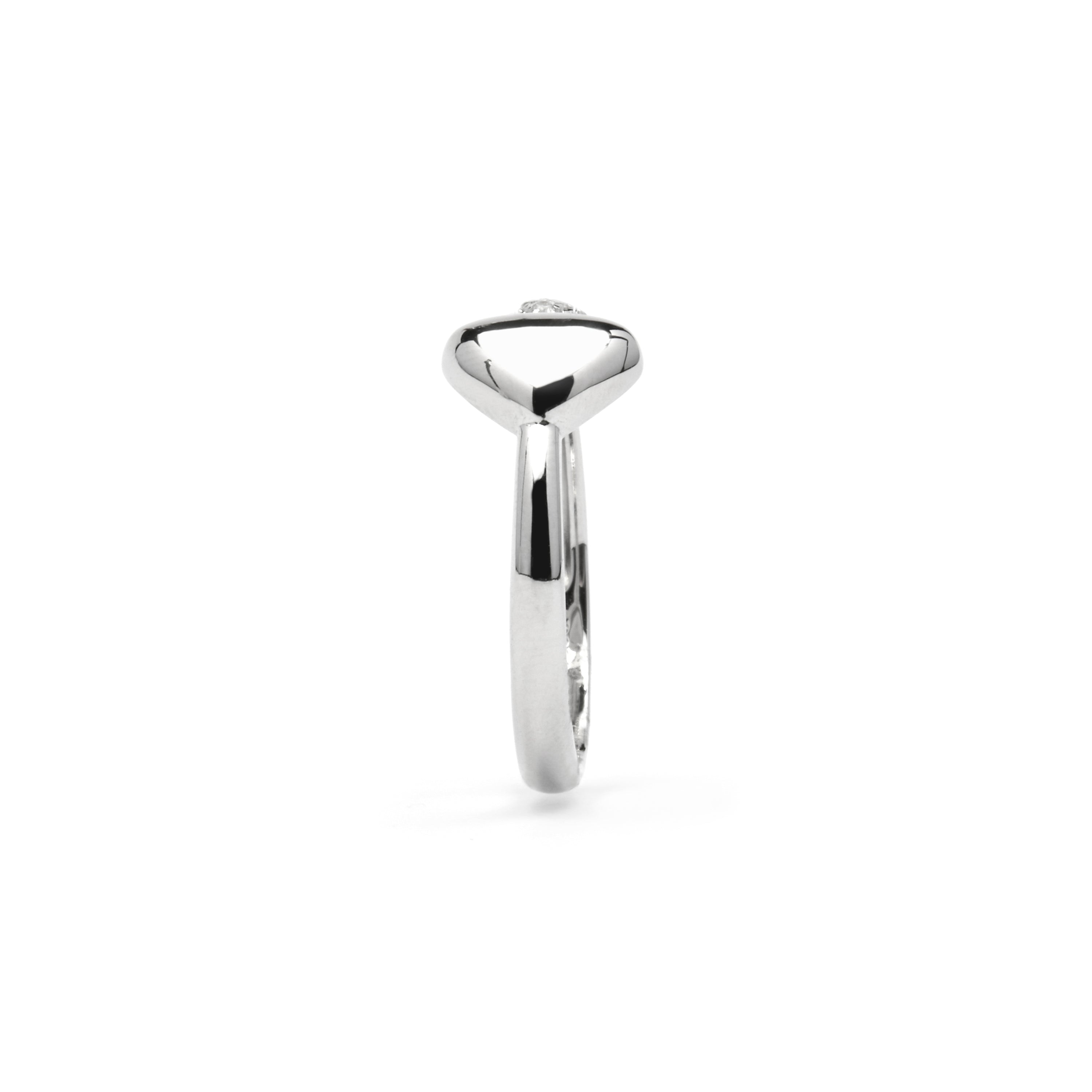 Anello in Argento Sterling 925 e Zirconia Brillante finitura rodio - Pesha