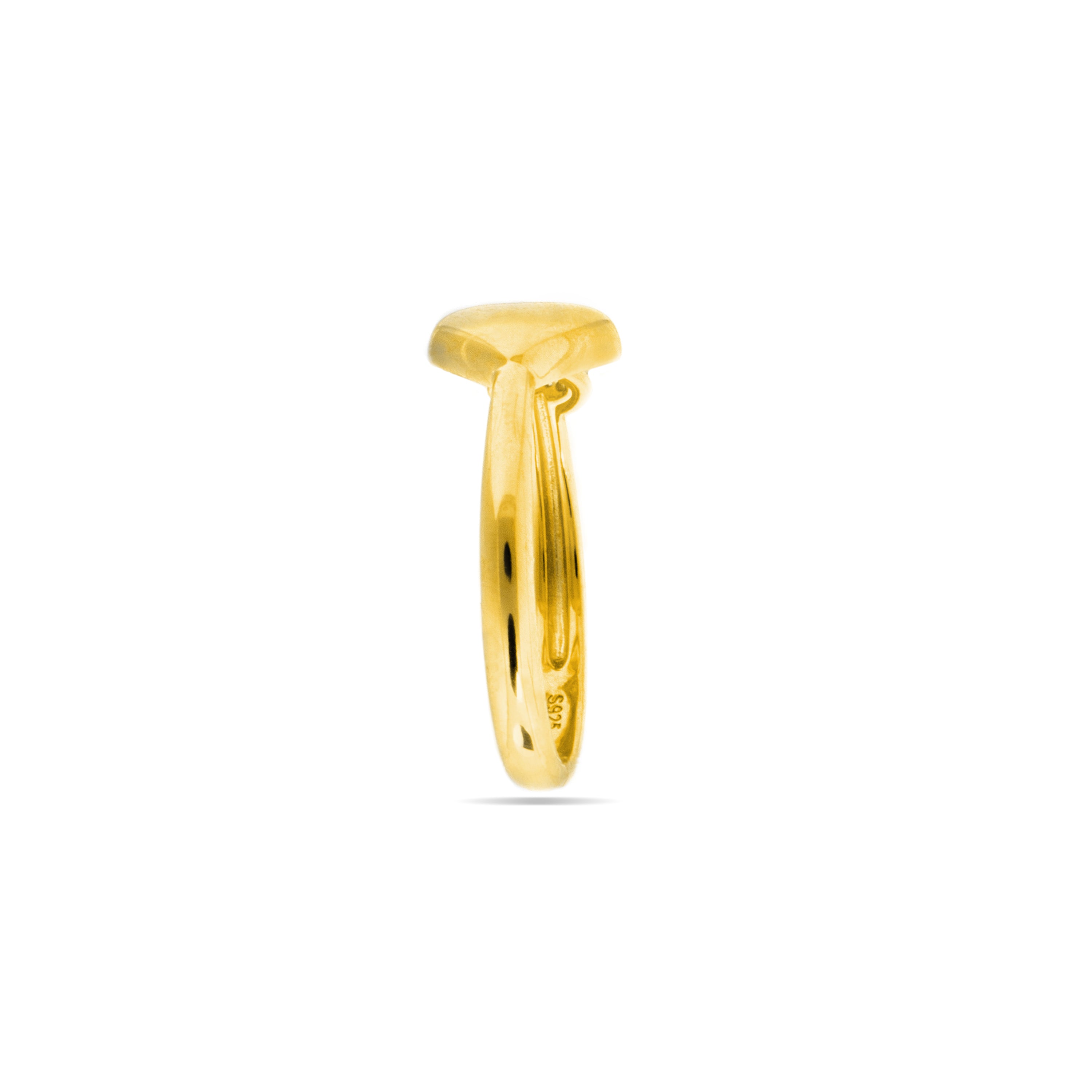 Anello in Argento Sterling 925 e Zirconia Brillante finitura in oro giallo 18k - Pesha