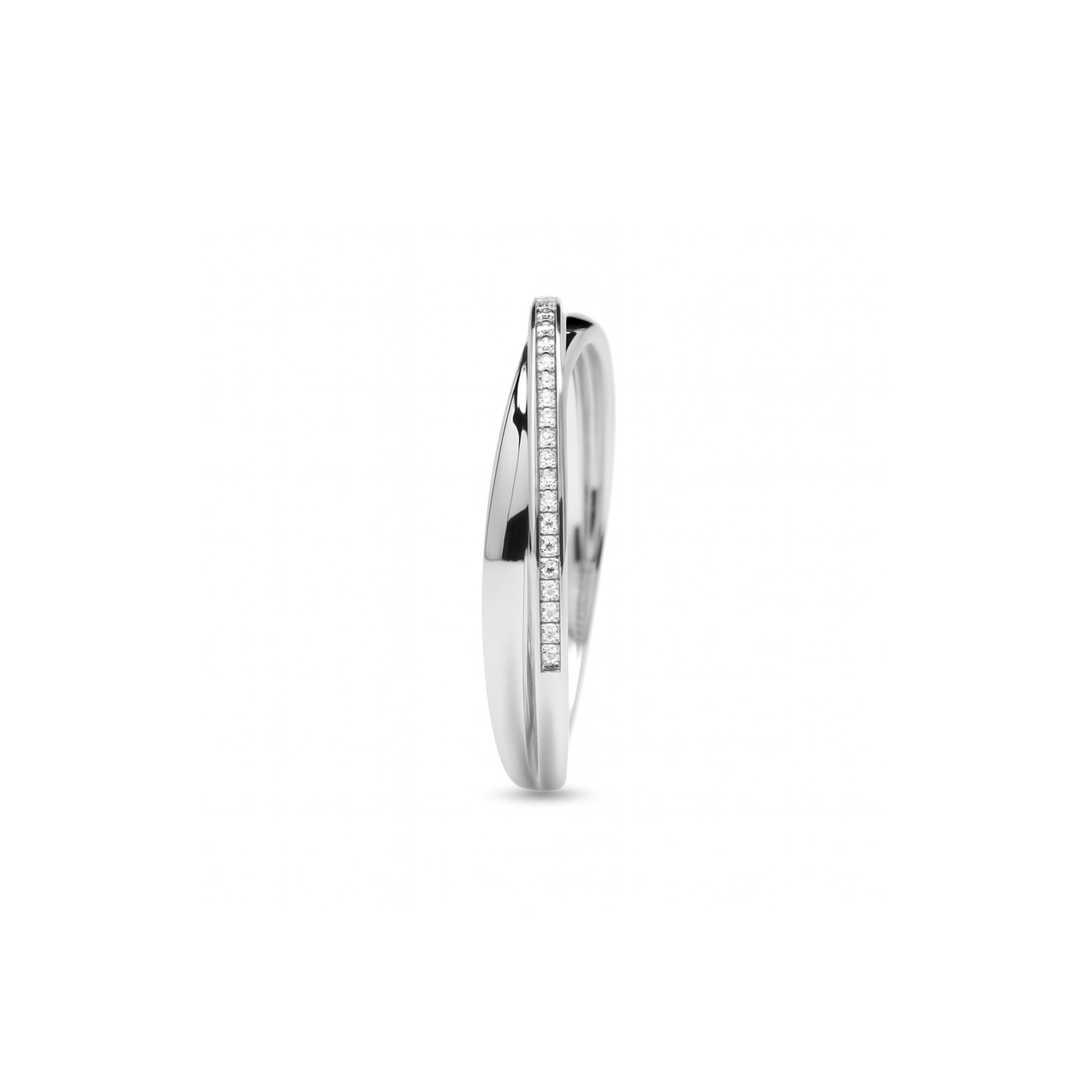 Anello in Argento Sterling 925 e Zirconia Brillante con finitura in rodio - Tarmi