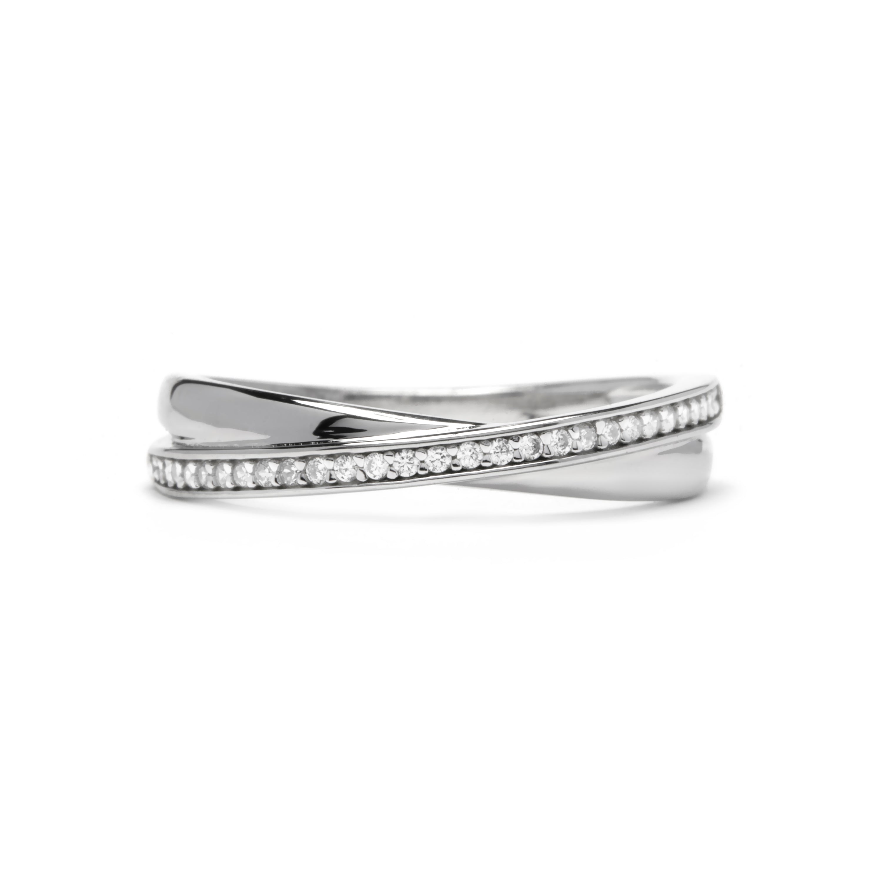 Anello in Argento Sterling 925 e Zirconia Brillante con finitura in rodio - Tarmi