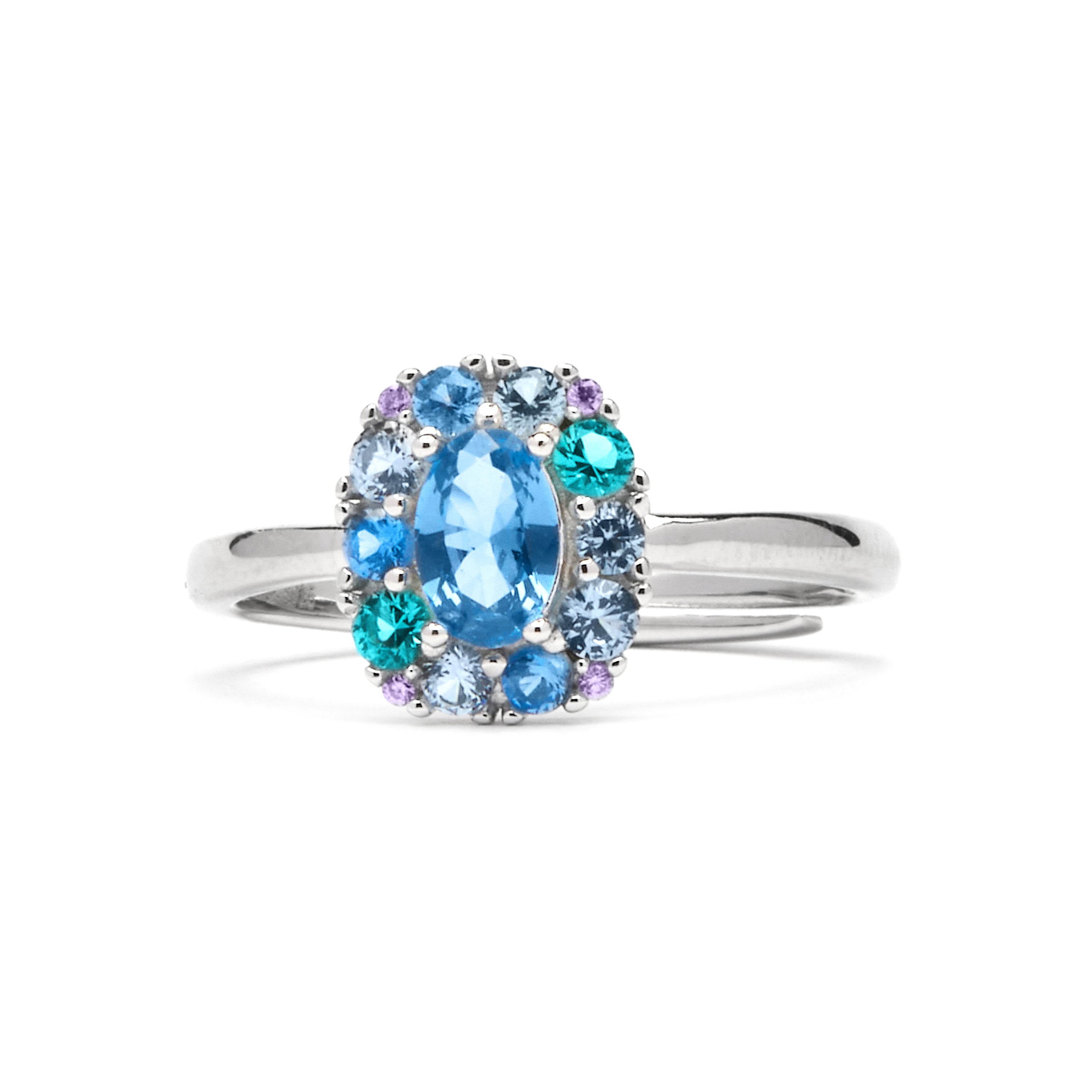 Anillo de Plata de Ley 925 y Circonita Rubí acabado oro amarillo de 18k - Mezay