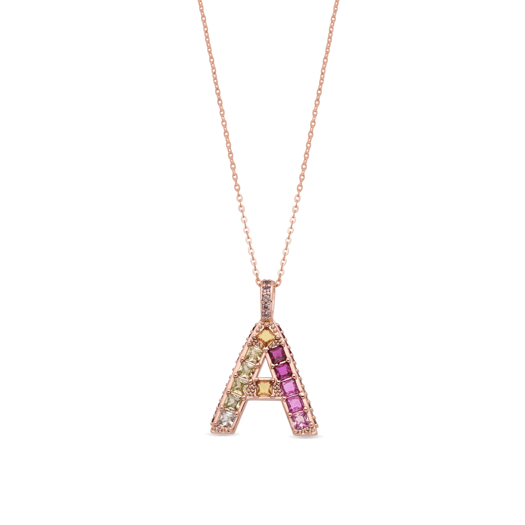 18k Rose Gold Finished Collar - A MULTICOLOR